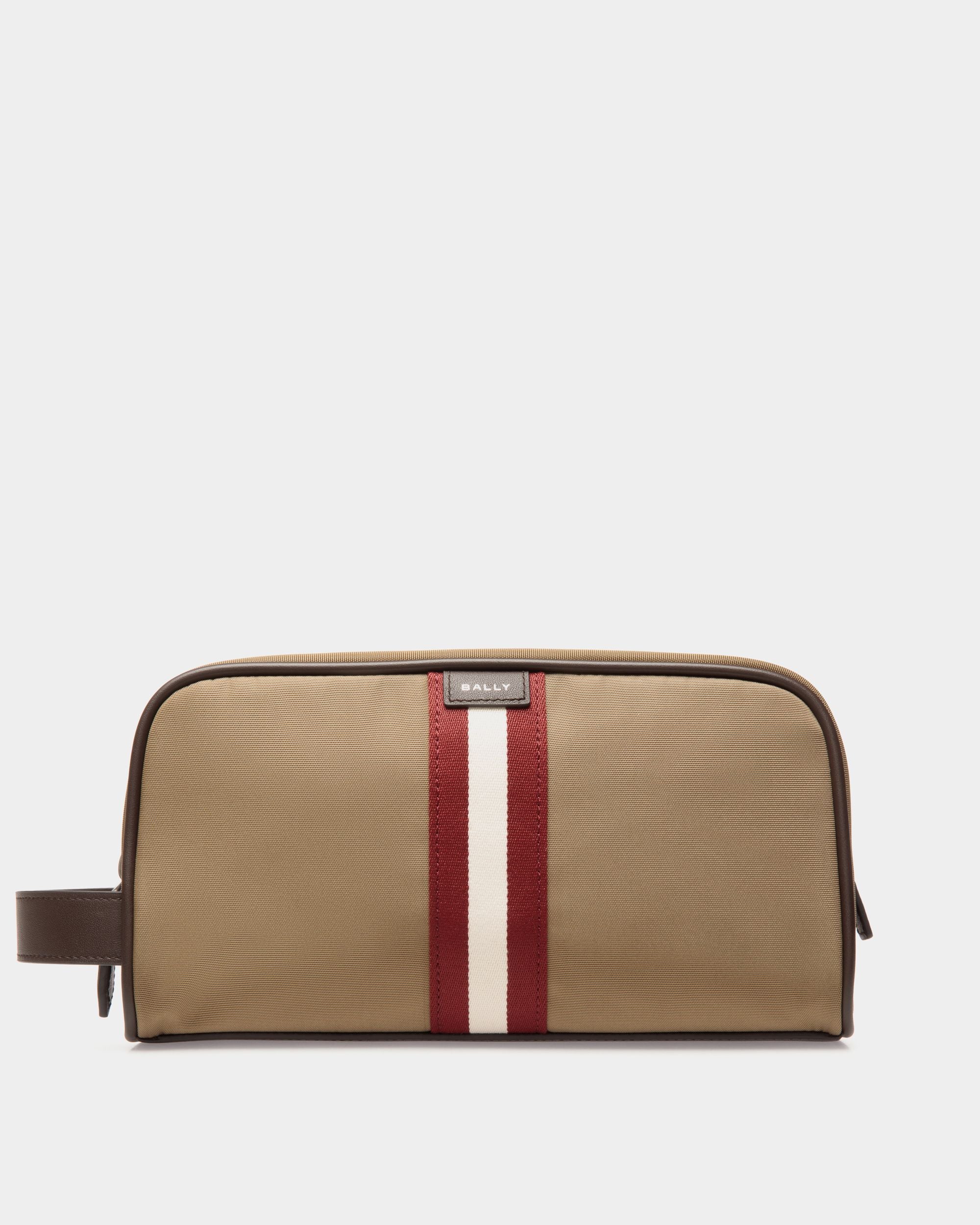 Beauty Case Code In Nylon Color Cammello - Uomo - Bally - 01