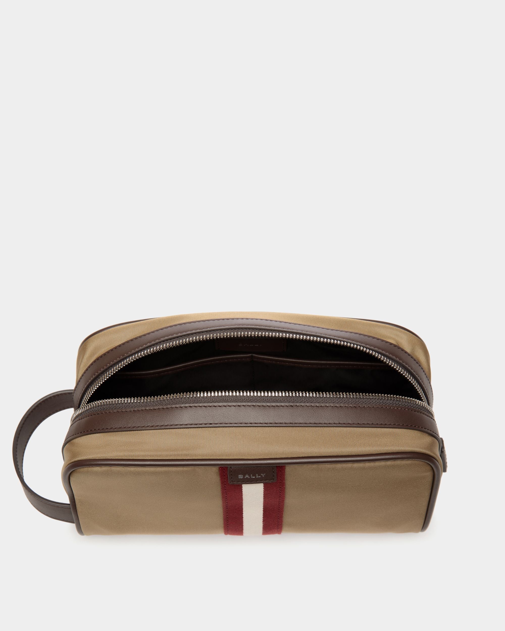 Beauty Case Code In Nylon Color Cammello - Uomo - Bally - 03