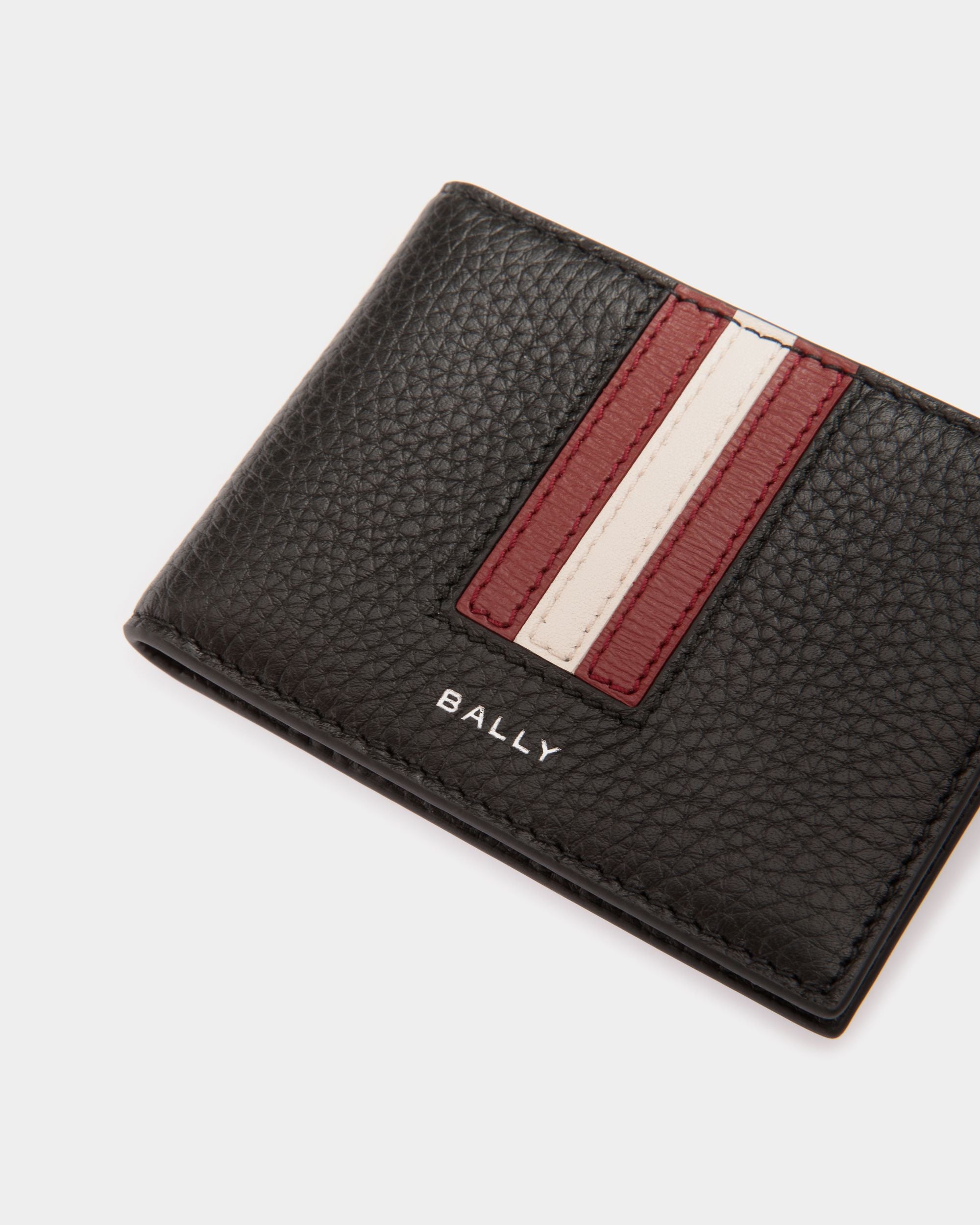 Portafoglio A Libro Ribbon In Pelle Nera - Uomo - Bally - 04