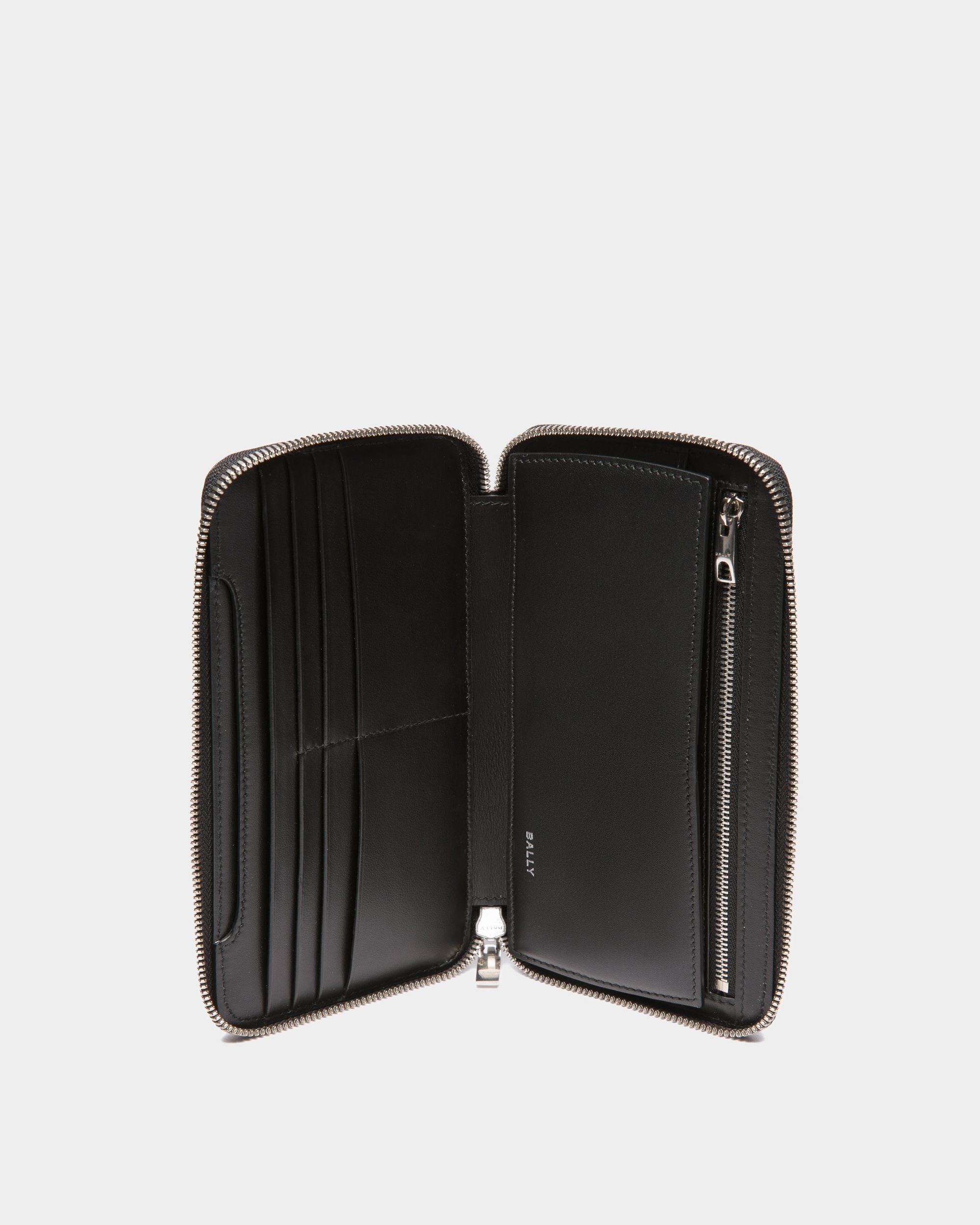 Portafoglio Con Zip Busy Bally In Pelle Nera - Uomo - Bally - 03