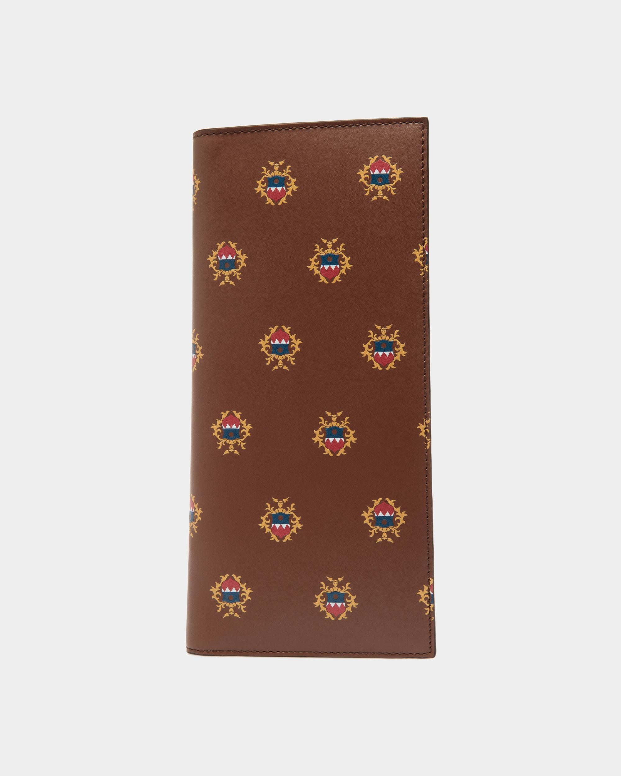 Portafoglio Continental Easy Bally In Pelle Marrone Con Stemma Bally Crest Stampato - Uomo - Bally - 01