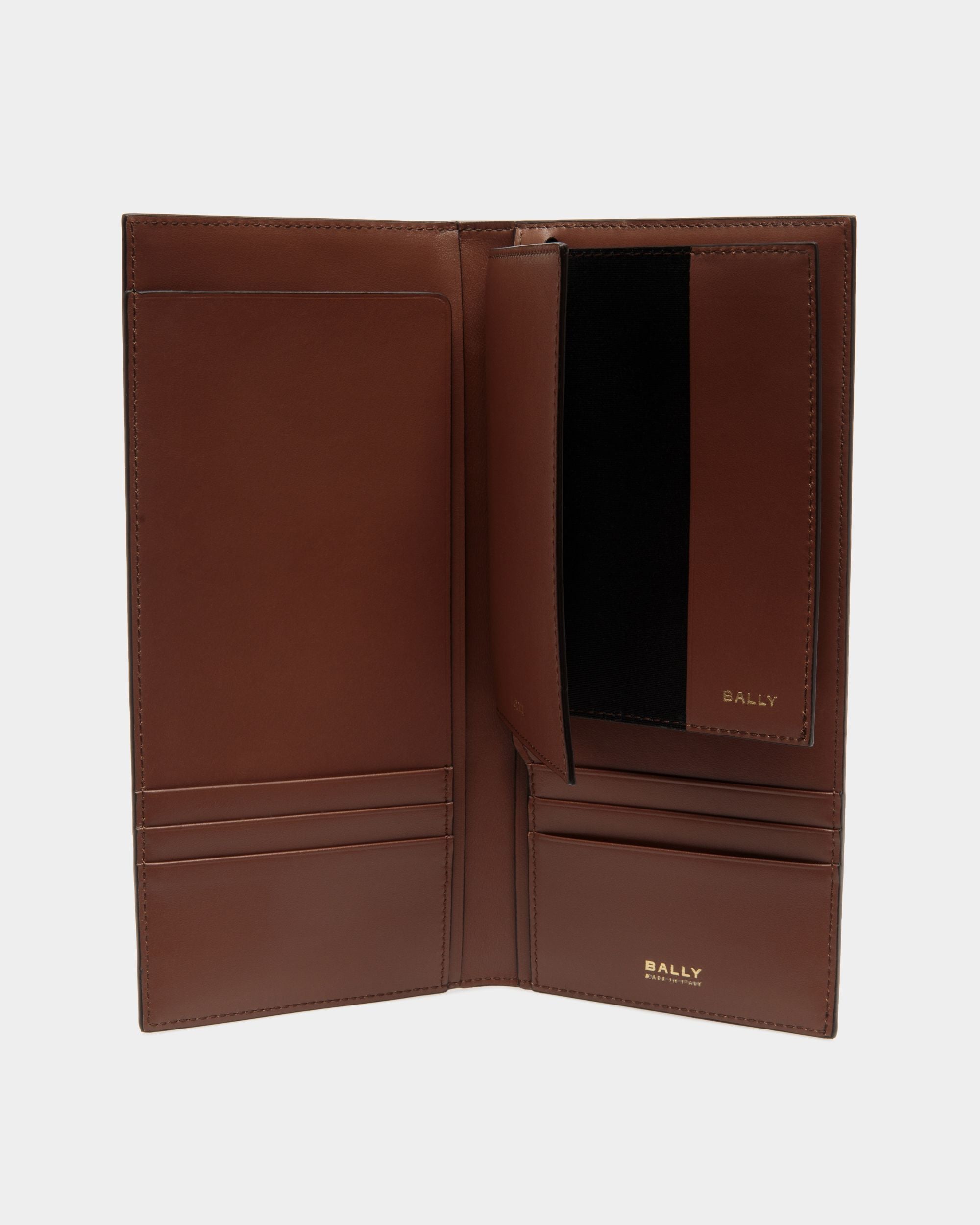 Portafoglio Continental Easy Bally In Pelle Marrone Con Stemma Bally Crest Stampato - Uomo - Bally - 03