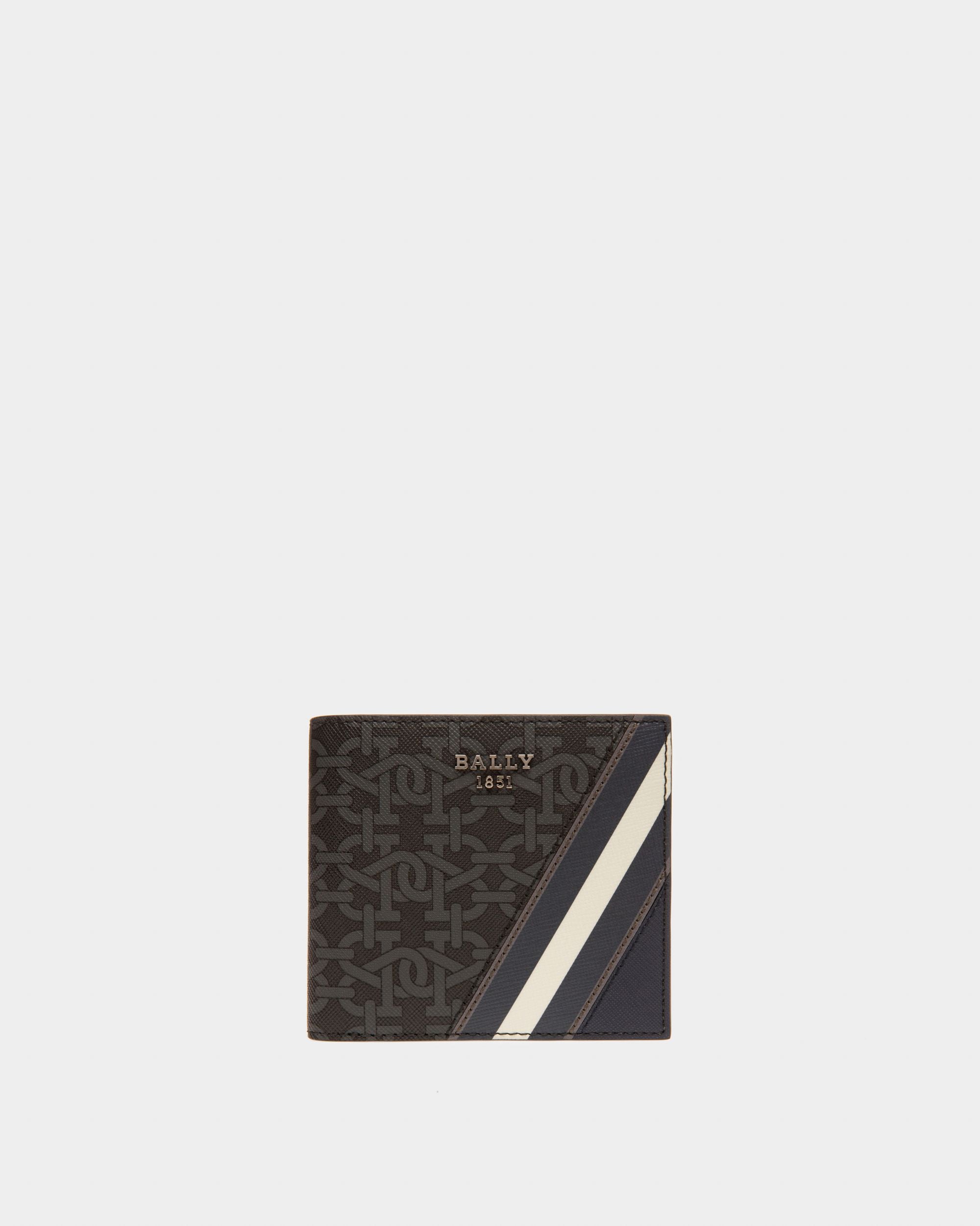 Brasai Portafoglio In Tpu E Pelle Nero E Grigio - Uomo - Bally - 01