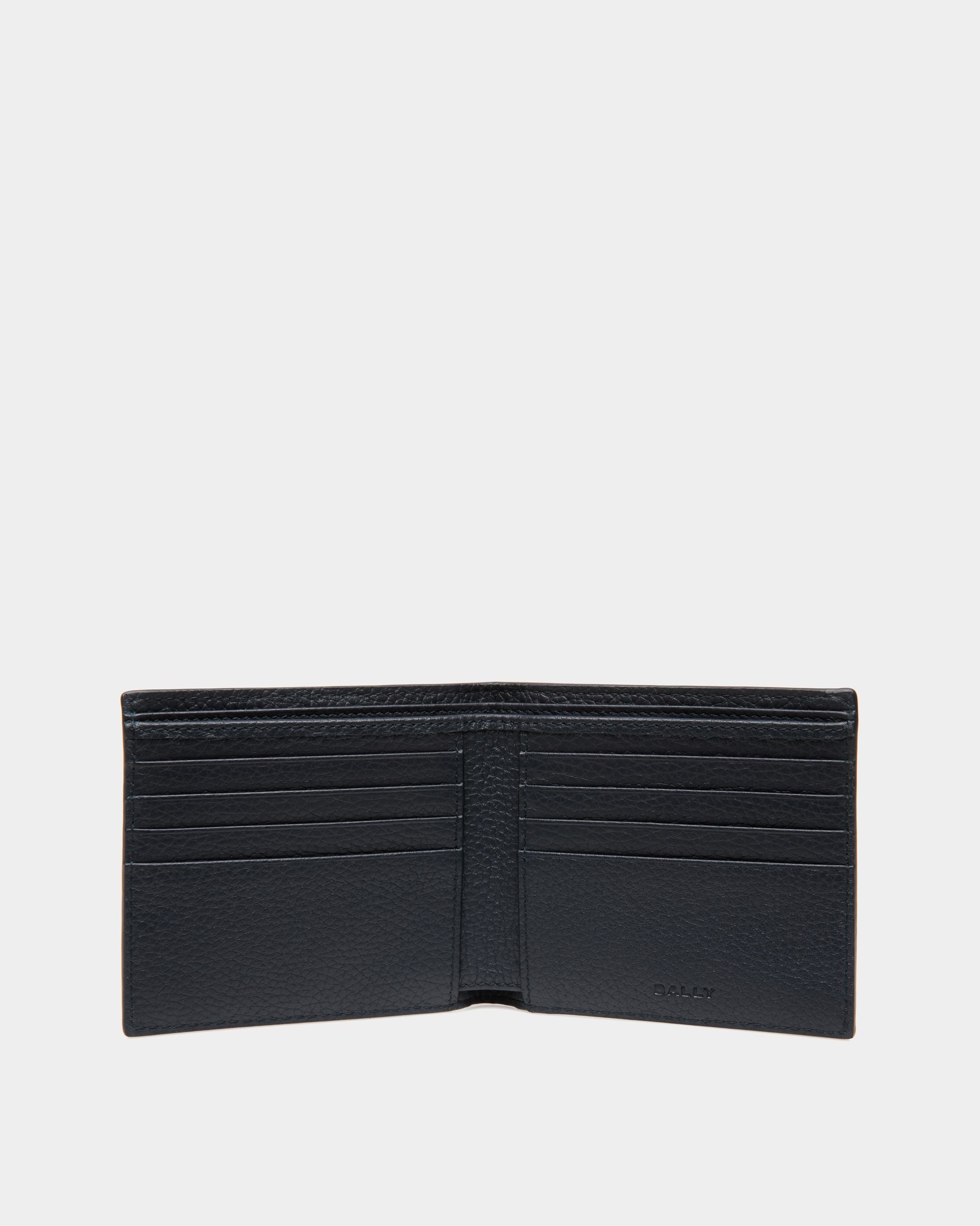 Portafoglio A Libro Ribbon In Pelle Navy Blue - Uomo - Bally - 04