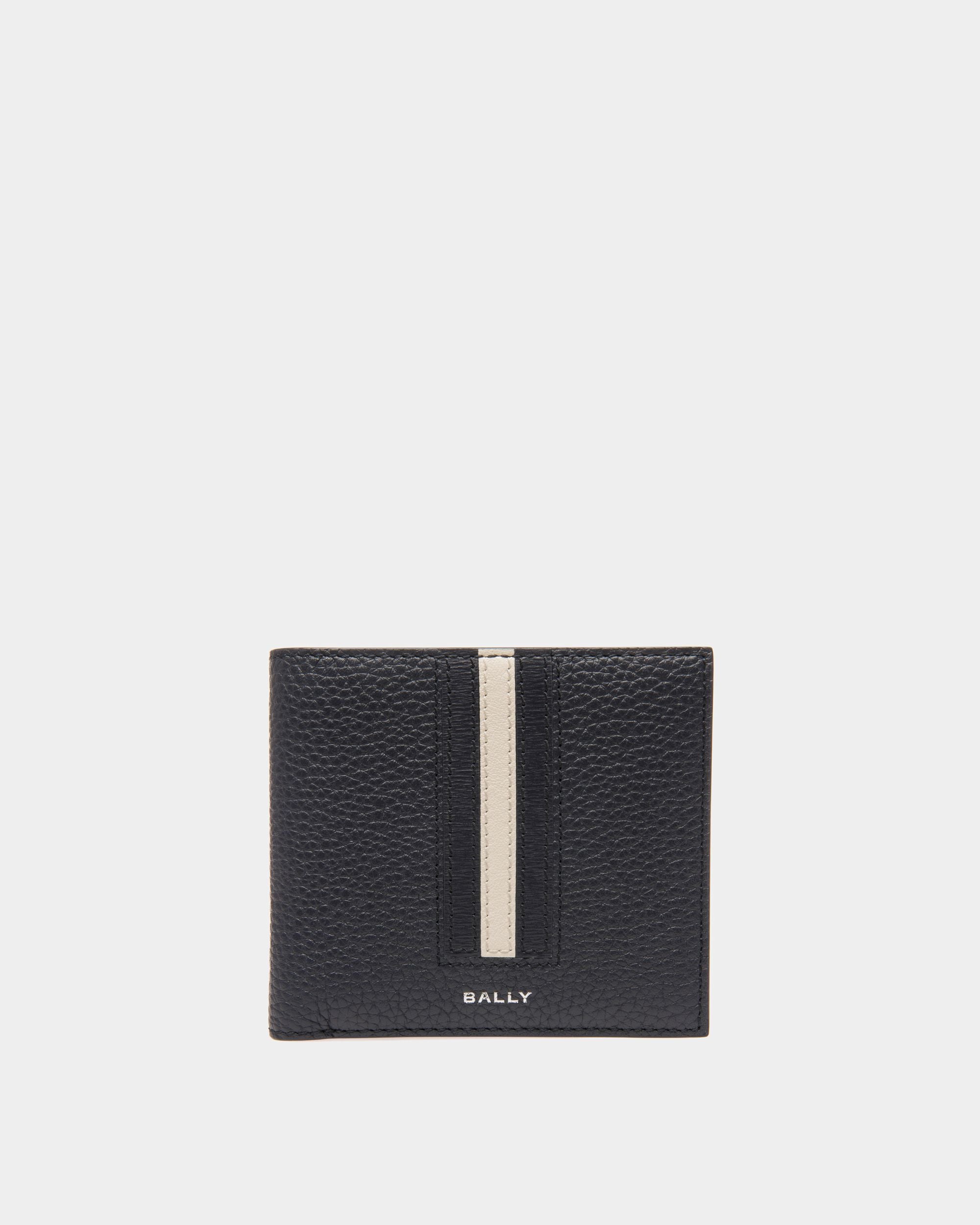 Portafoglio Ribbon In Pelle Blu Scuro - Uomo - Bally - 01