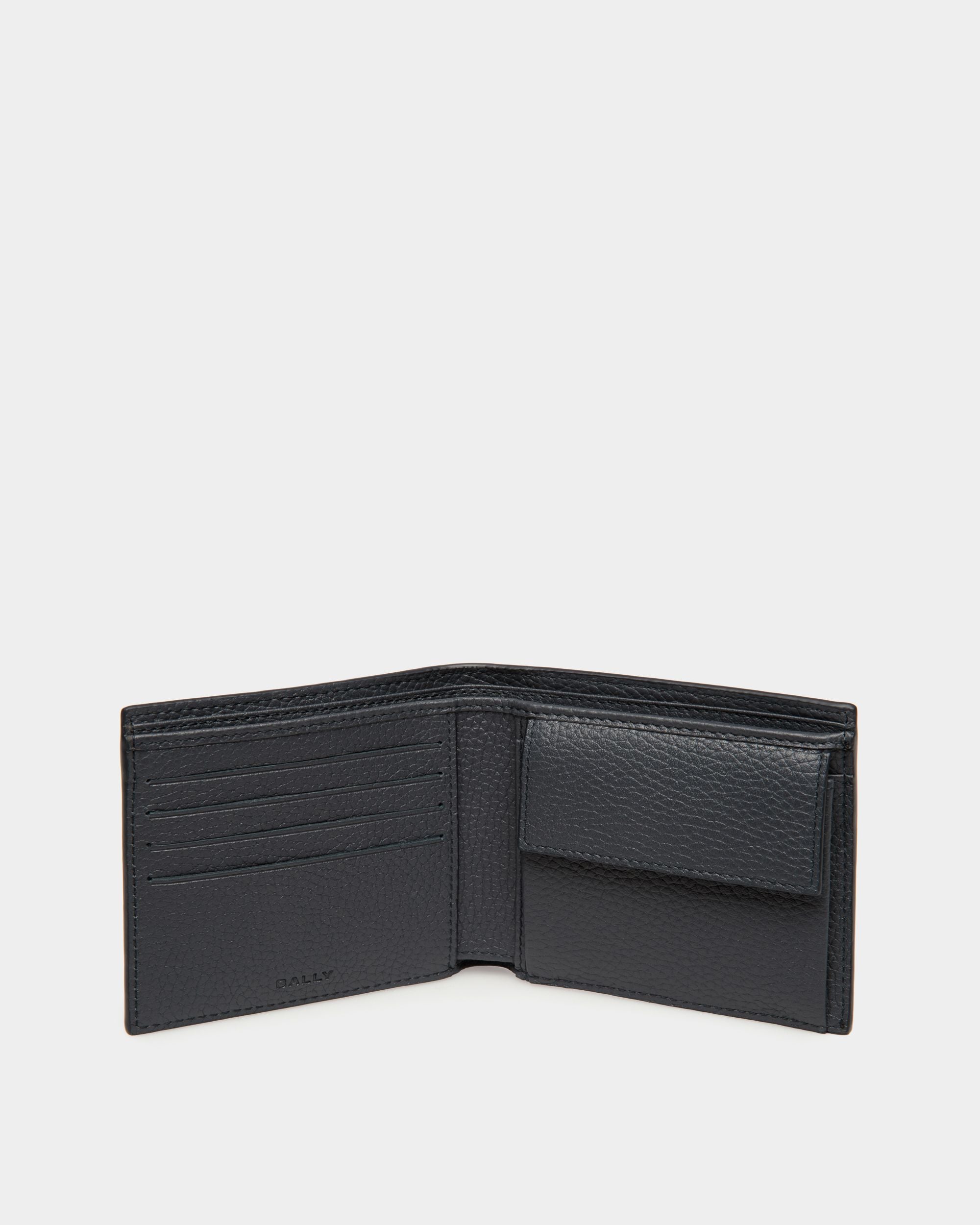 Portafoglio A Libro Ribbon In Pelle Navy Blue - Uomo - Bally - 03