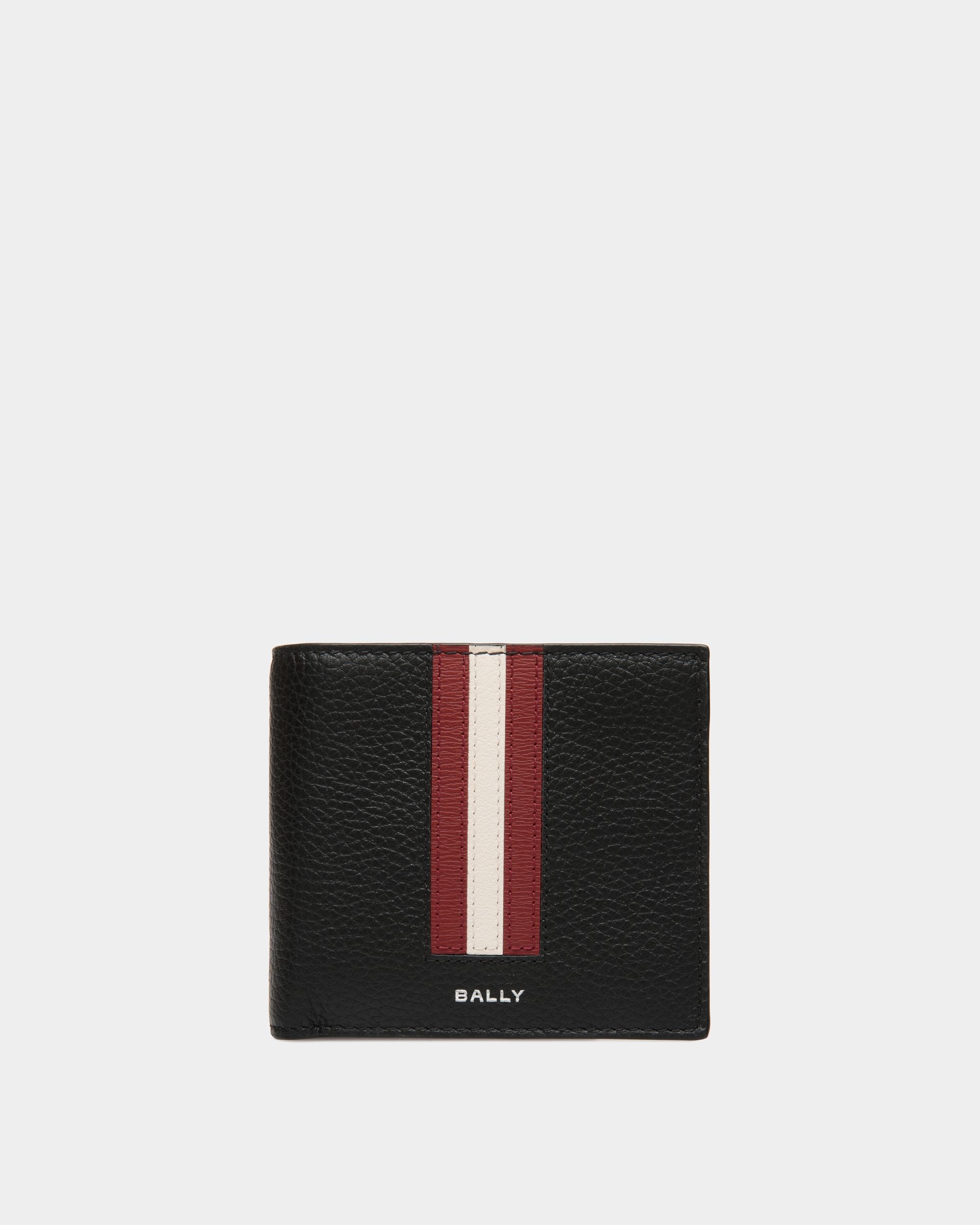 Portafoglio A Libro Ribbon In Pelle Granata Nera - Uomo - Bally - 01