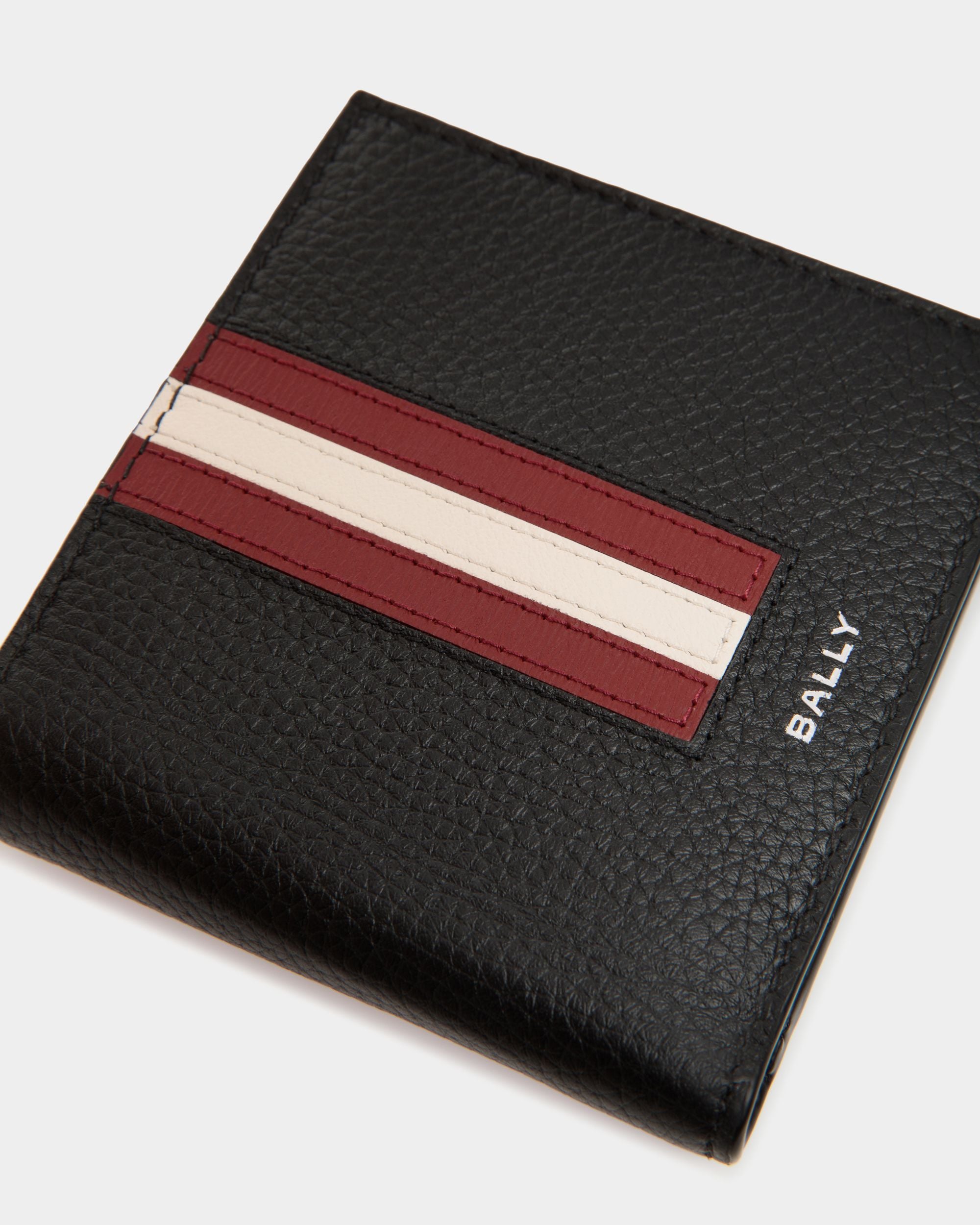 Portafoglio A Libro Ribbon In Pelle Granata Nera - Uomo - Bally - 04