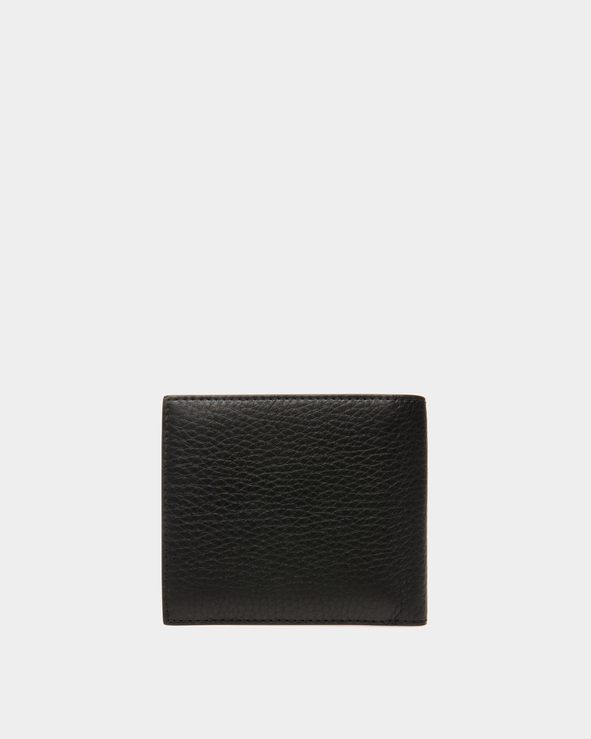 Portafoglio Con Portacarte E Portamonete Ribbon In Pelle Nera Uomo Bally