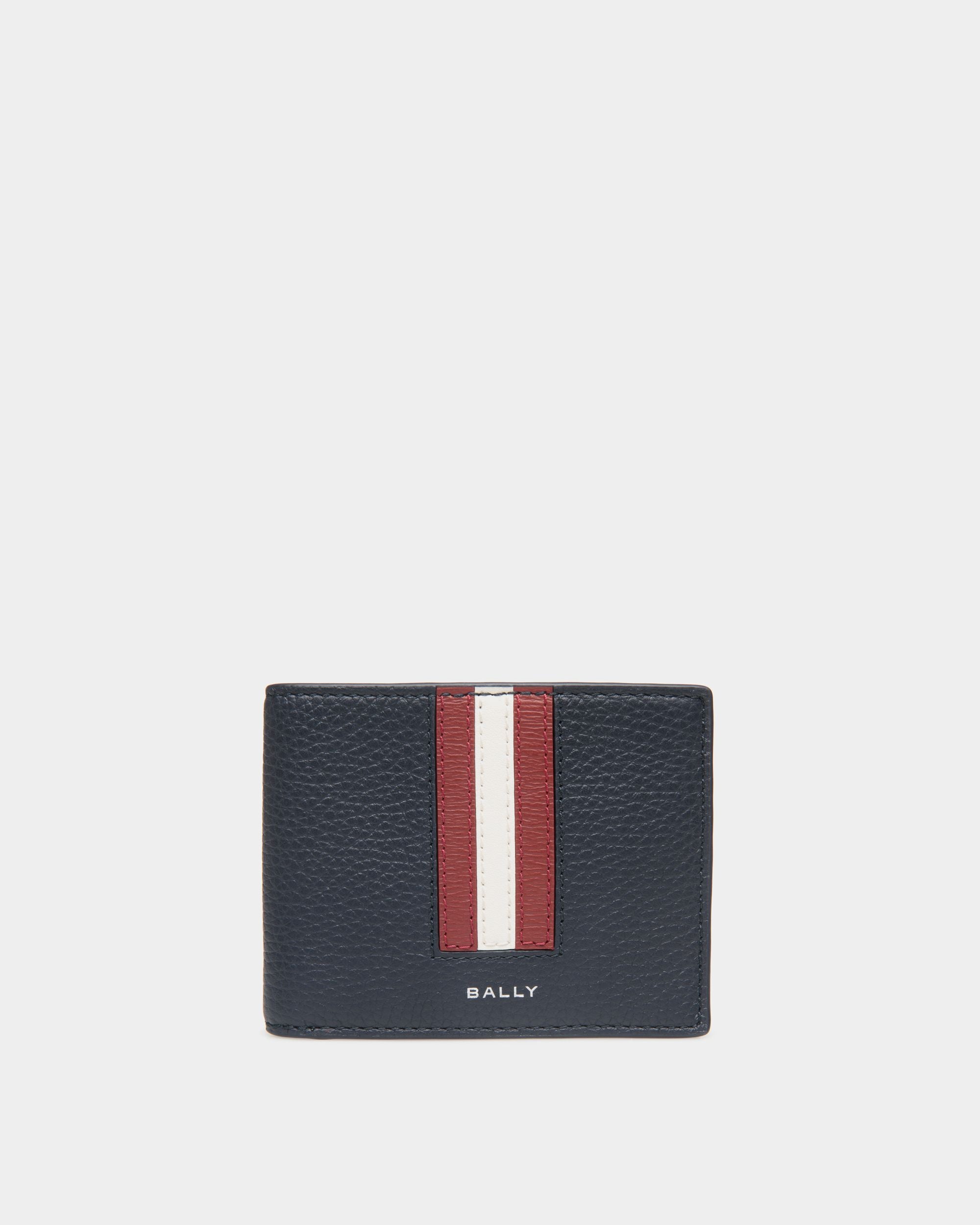 Portafoglio A Libro Ribbon In Pelle Navy Blue - Uomo - Bally - 01