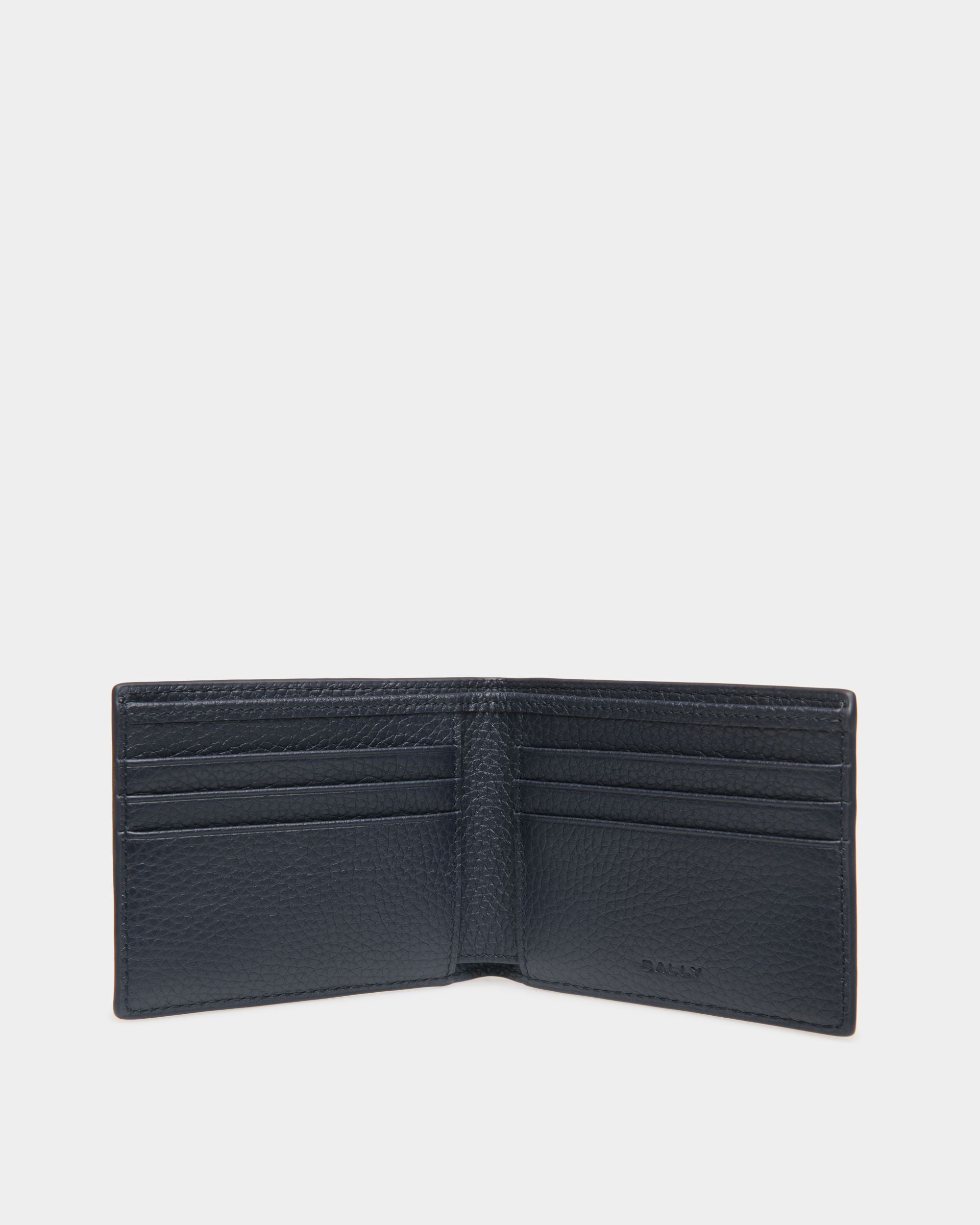 Portafoglio A Libro Ribbon In Pelle Navy Blue - Uomo - Bally - 03