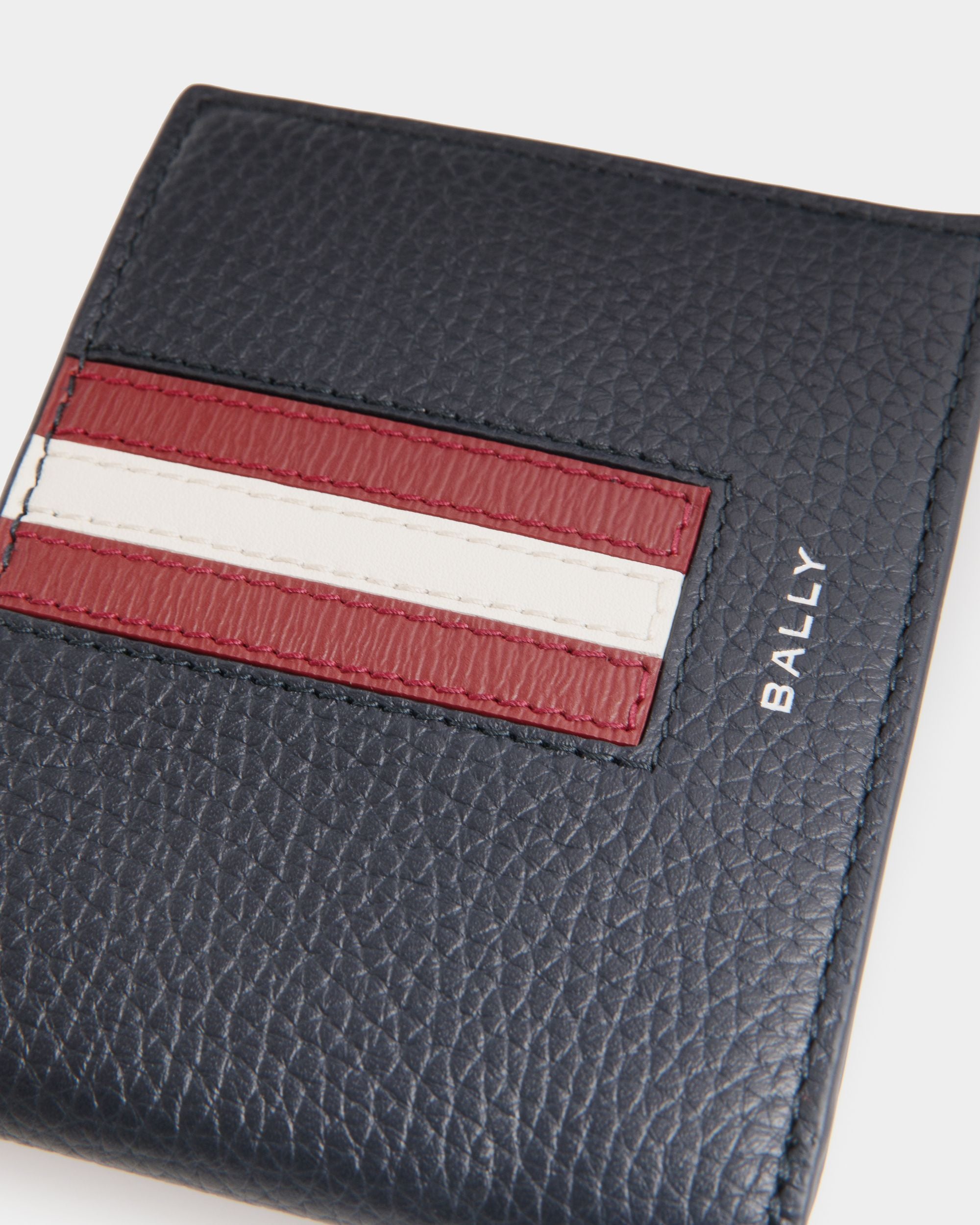 Portafoglio A Libro Ribbon In Pelle Navy Blue - Uomo - Bally - 04