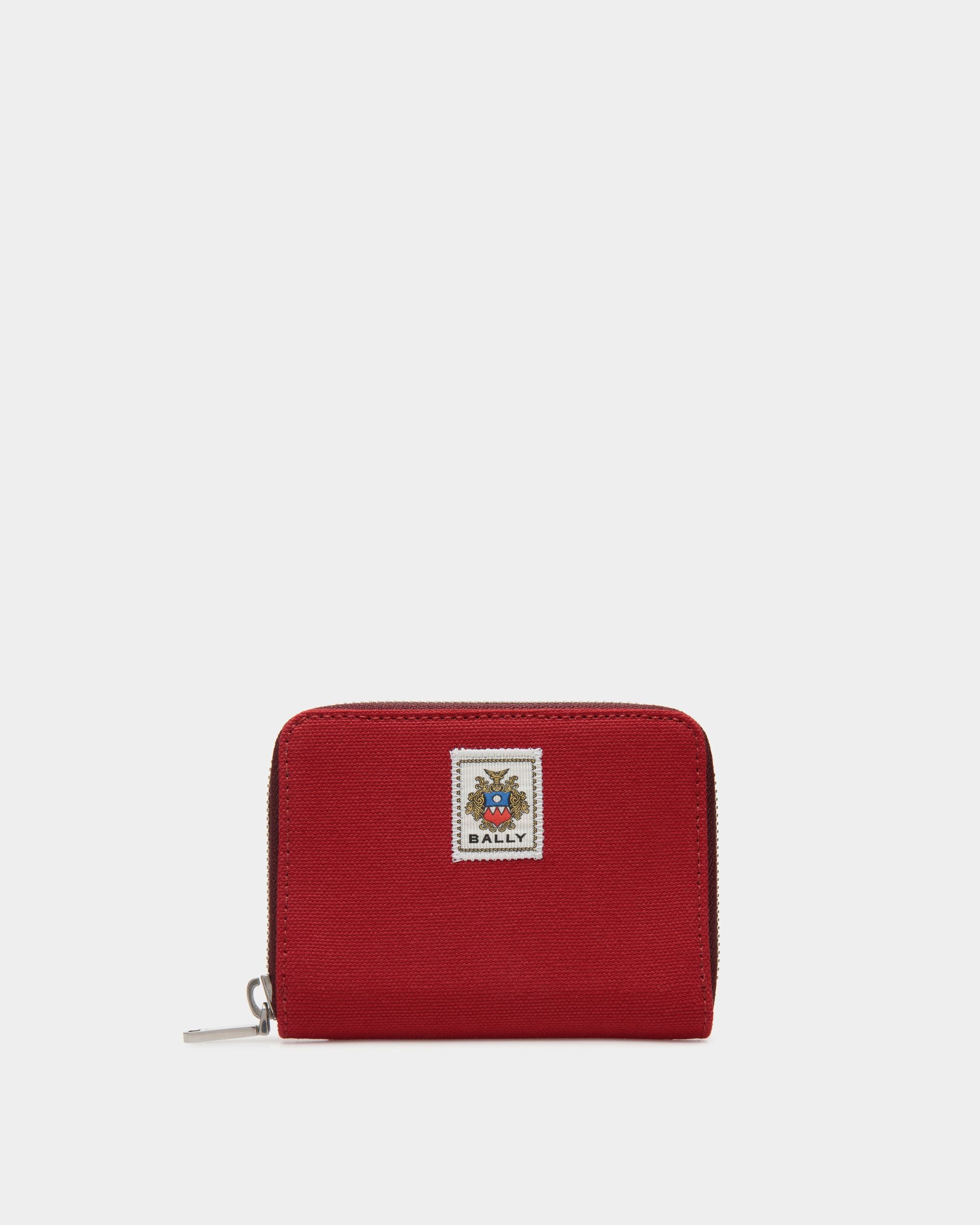 Portafoglio A Libro Easy Bally In Tela Di Cotone Candy Red - Uomo - Bally - 01