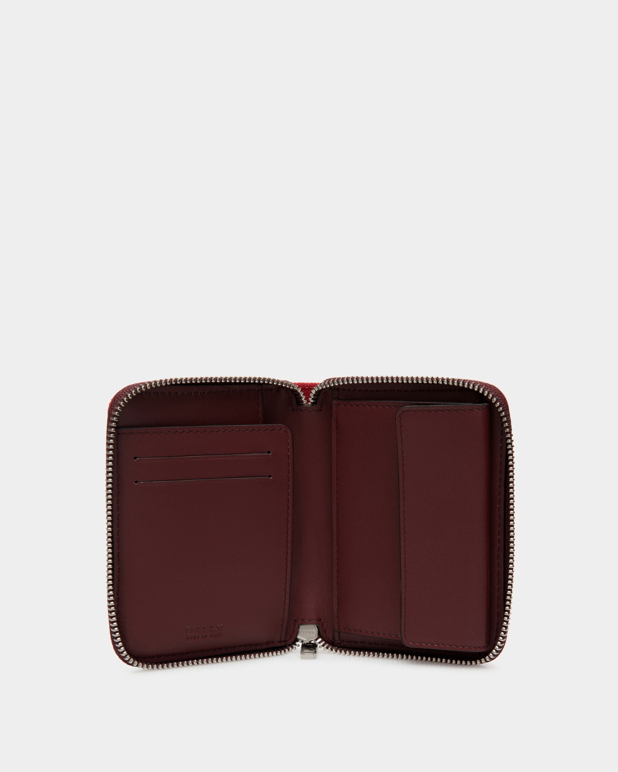 Portafoglio A Libro Easy Bally In Tela Di Cotone Candy Red - Uomo - Bally - 03