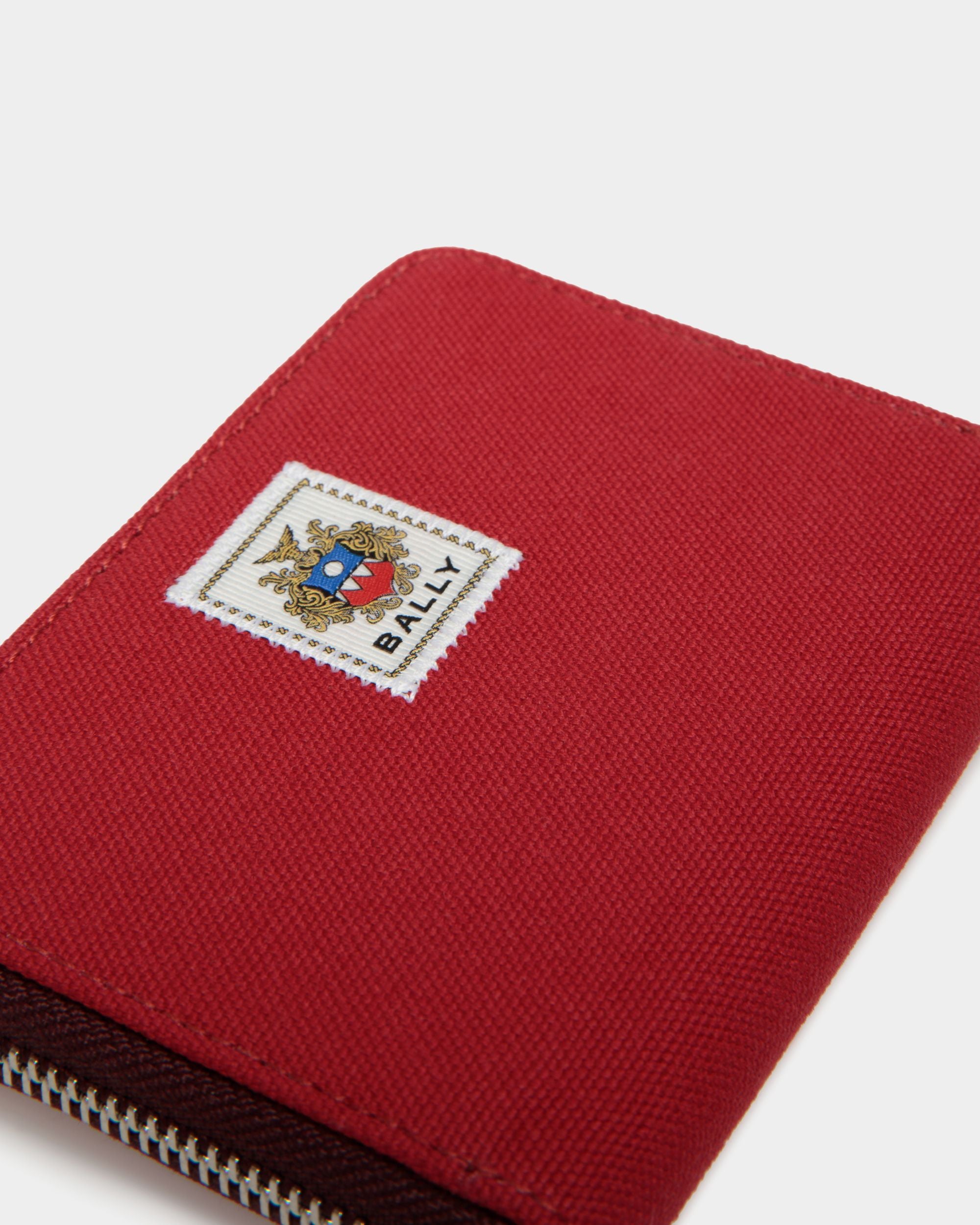 Portafoglio A Libro Easy Bally In Tela Di Cotone Candy Red - Uomo - Bally - 04