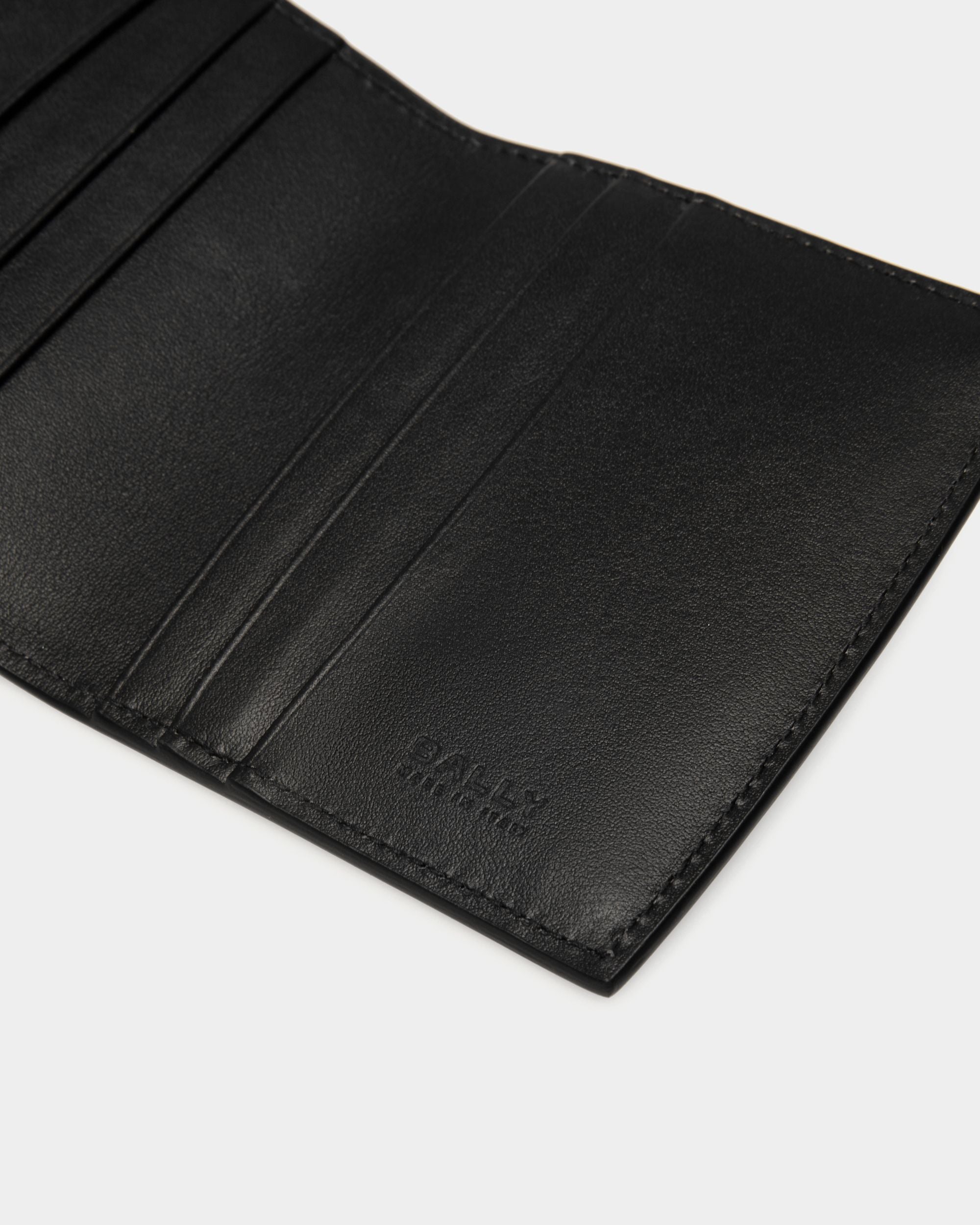 Portafoglio A Libro Deco In Pelle Nera - Uomo - Bally - 05
