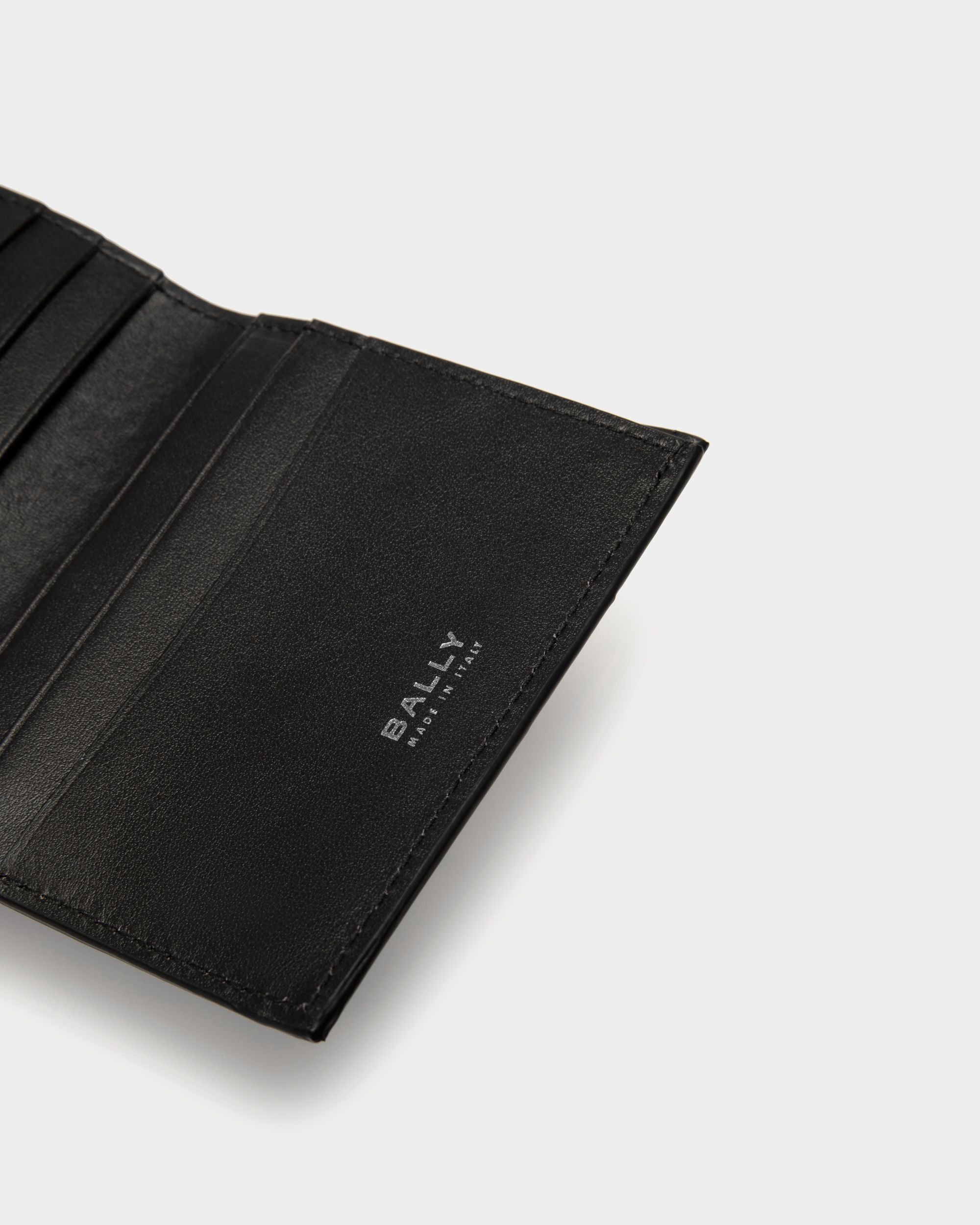 Portafoglio Trifold Deco In Pelle Nera - Uomo - Bally - 06