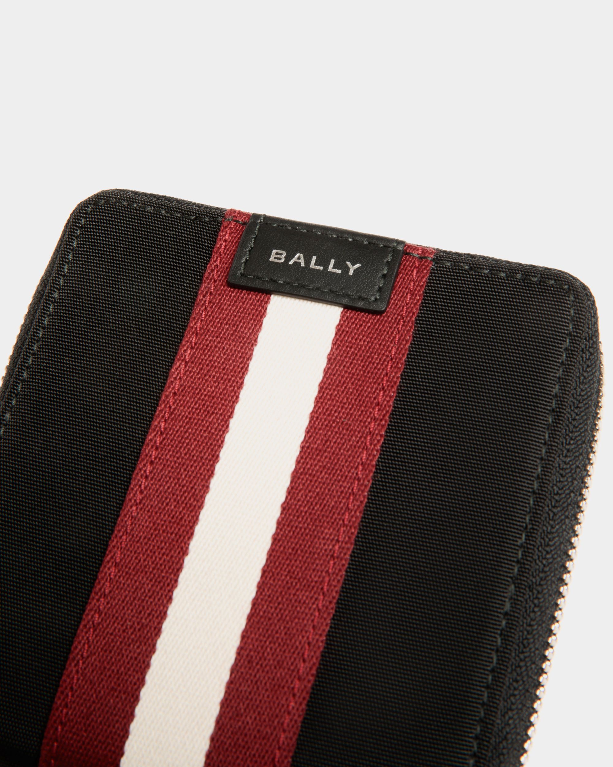 Portafoglio A Libro Code In Nylon Nero - Uomo - Bally - 04