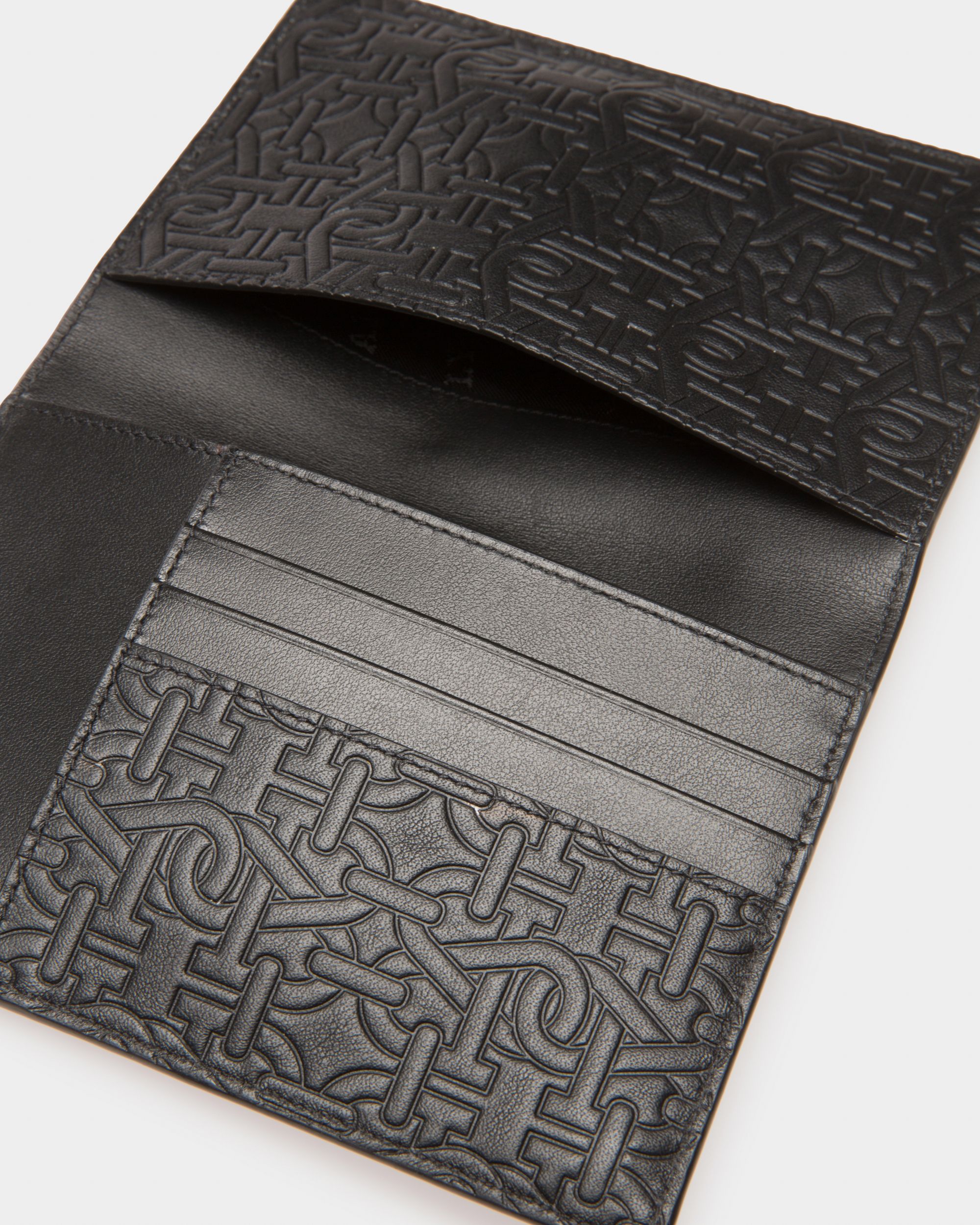 Bovert Centodia Per Passaporto In Pelle Nera - Uomo - Bally - 04