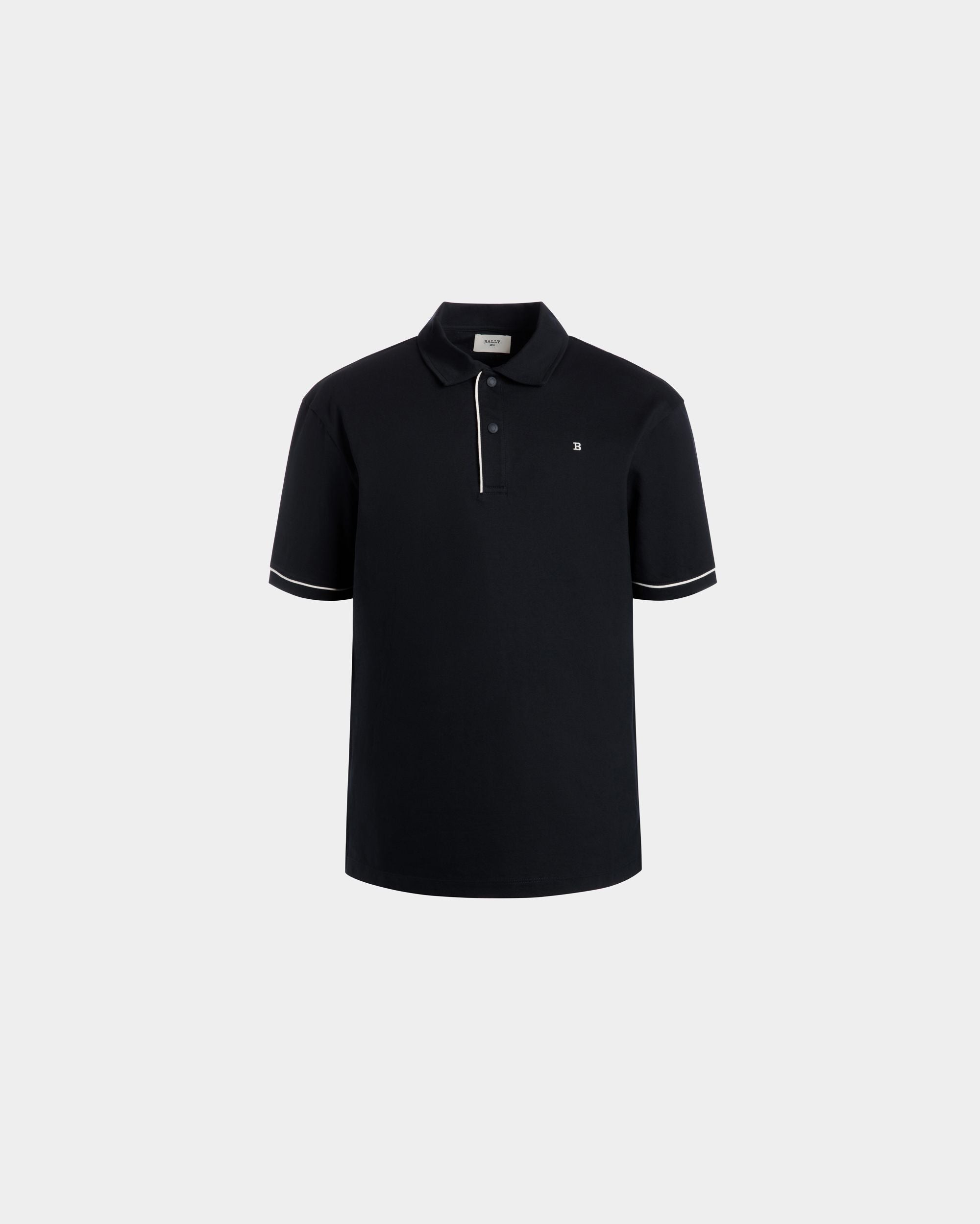 Polo In Cotone Piqué Blu - Uomo - Bally - 01