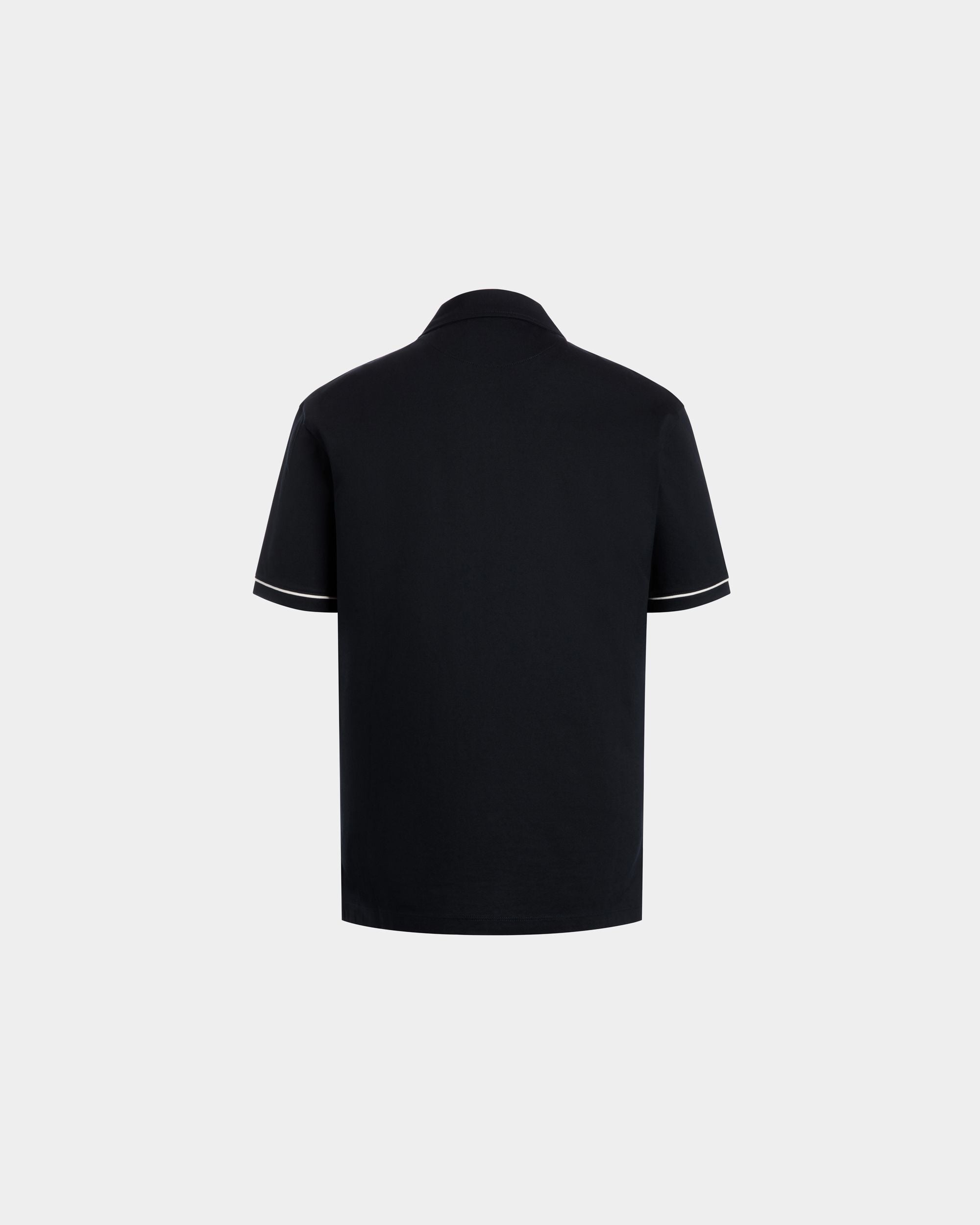 Polo In Blue Mix Poly And Cotton - Uomo - Bally - 03