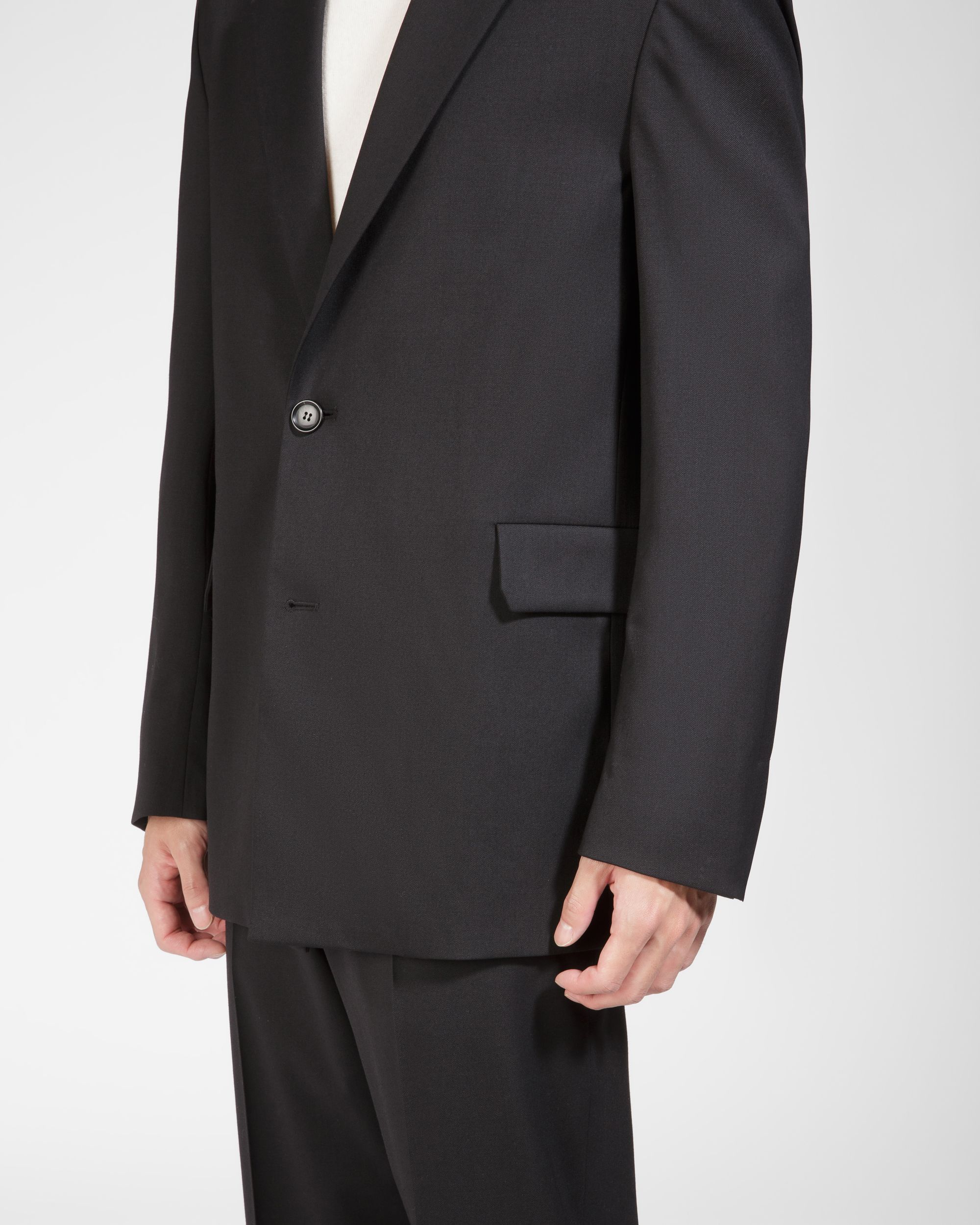 Blazer Monopetto In Misto Lana Nero - Uomo - Bally - 04