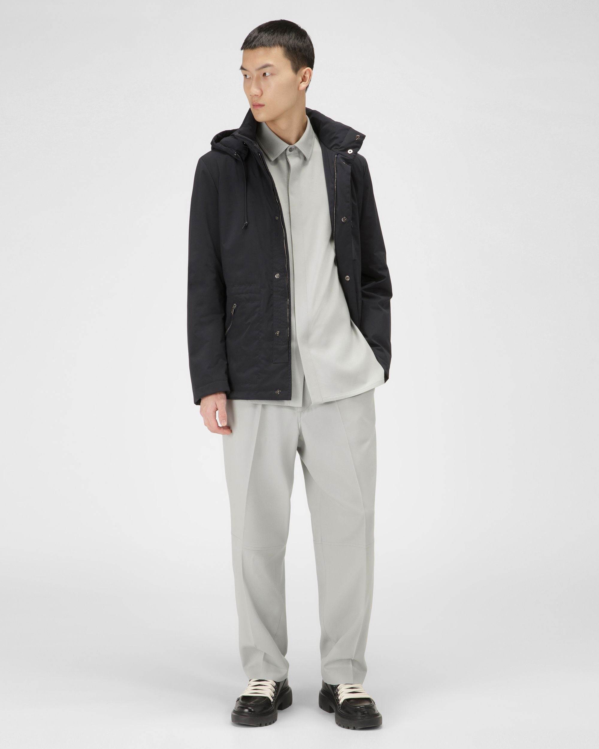 Cappotto In Poliestere Blu Navy - Uomo - Bally - 05