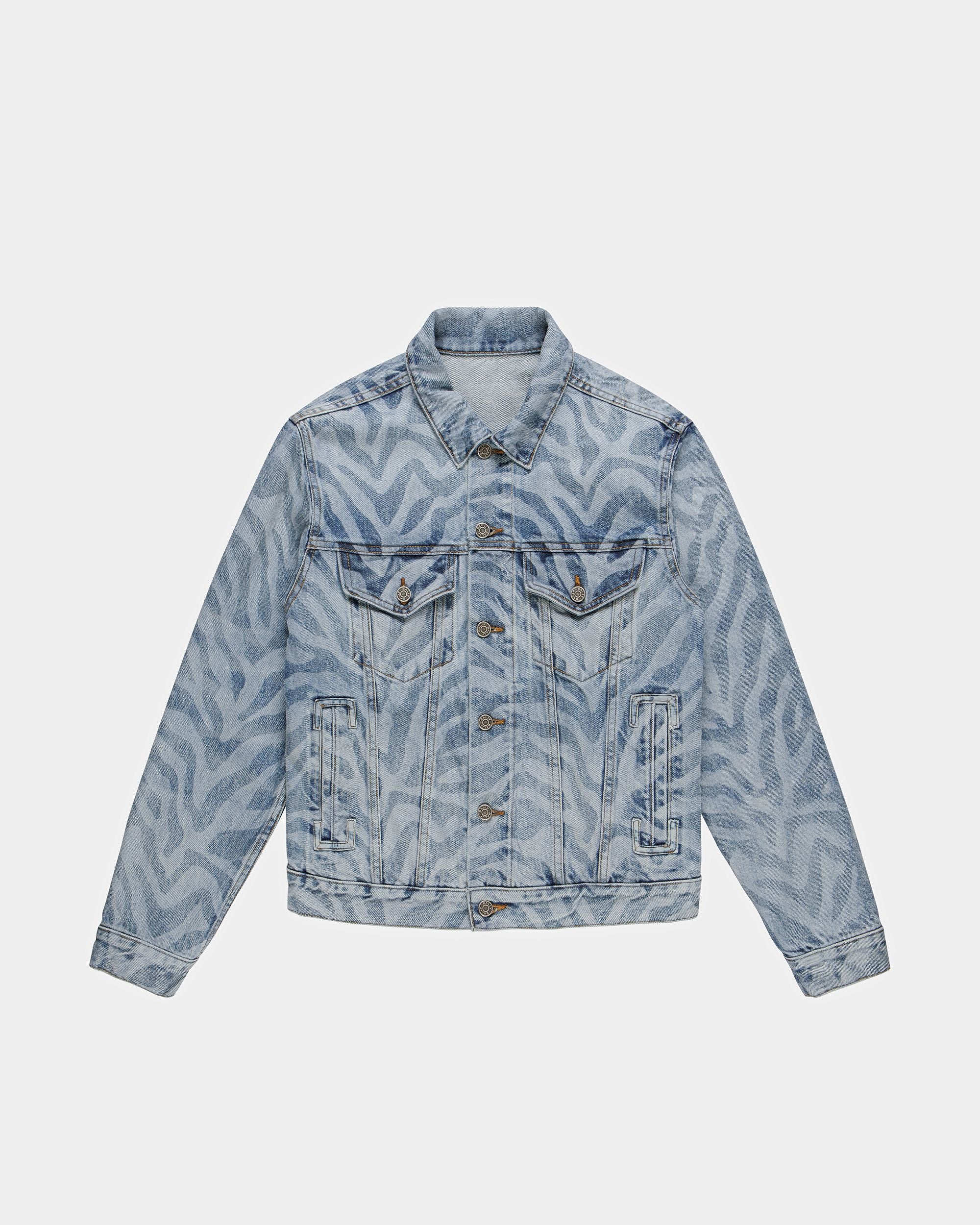 Giacca In Denim Con Stampa Zebrata - Uomo - Bally - 01