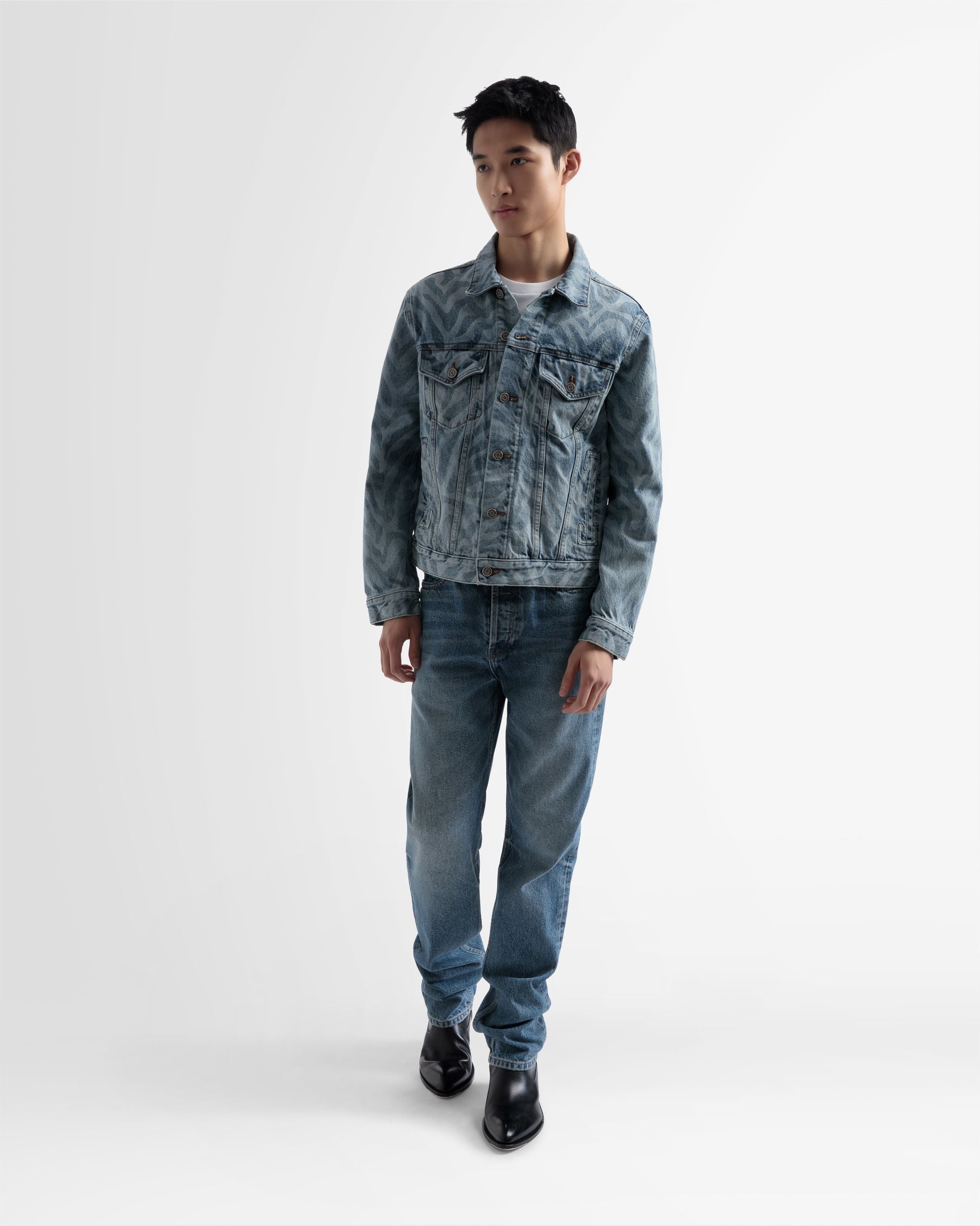 Giacca In Denim Con Stampa Zebrata - Uomo - Bally - 02