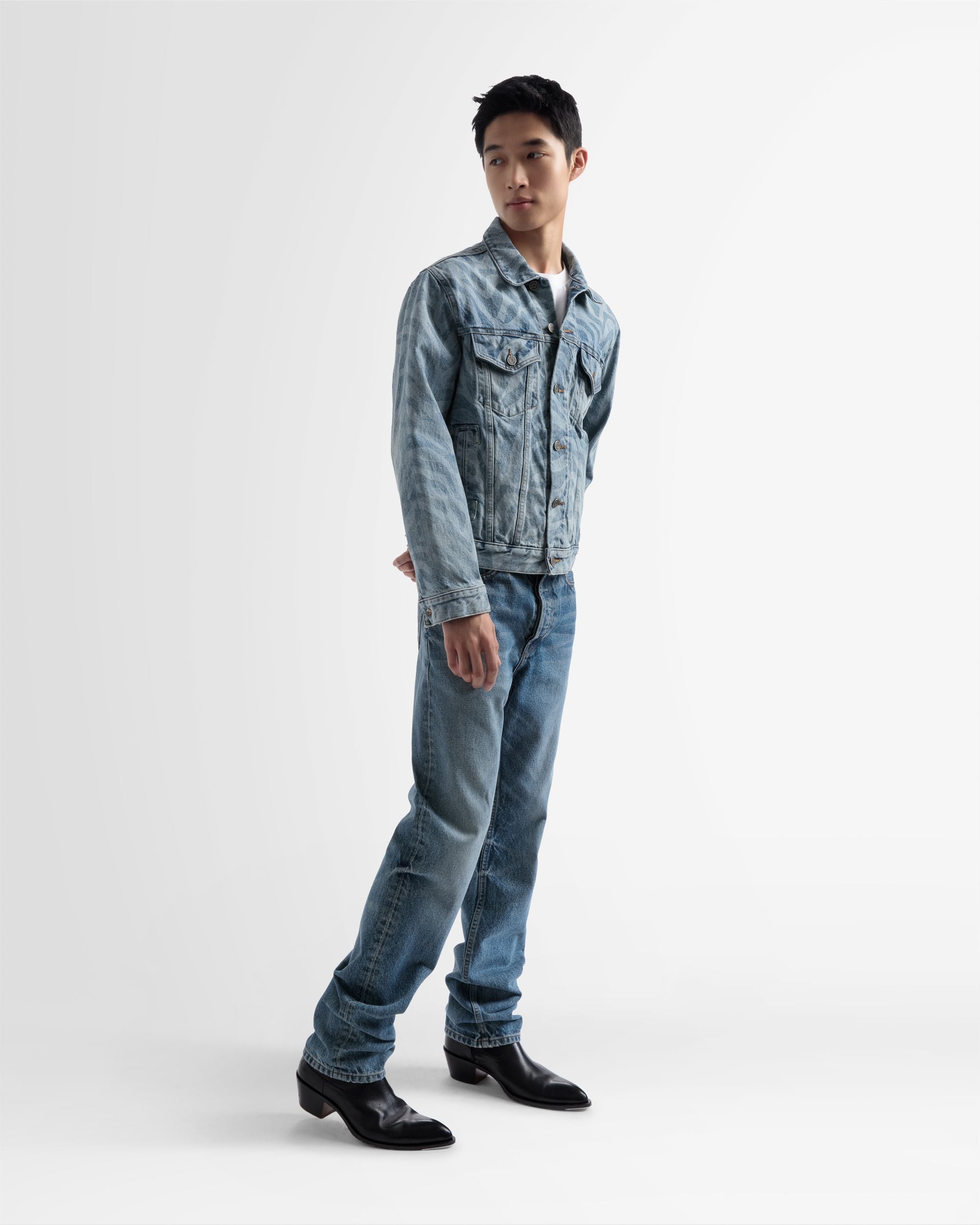 Giacca In Denim Con Stampa Zebrata - Uomo - Bally - 05