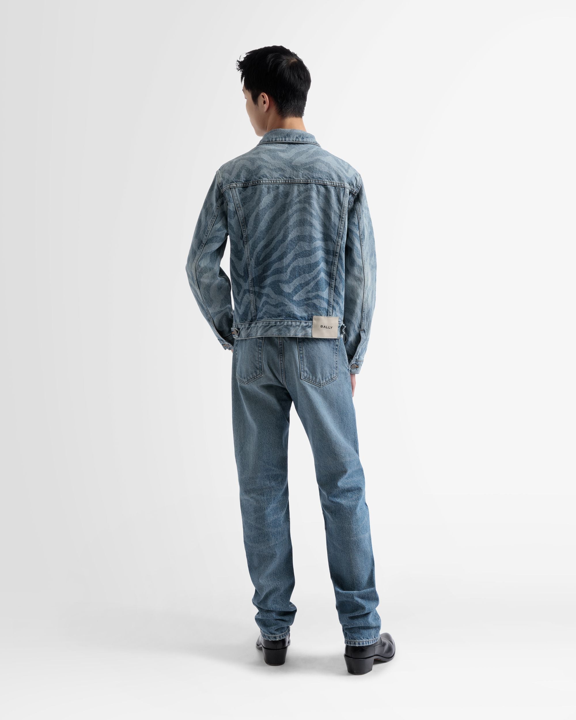 Giacca In Denim Con Stampa Zebrata - Uomo - Bally - 06