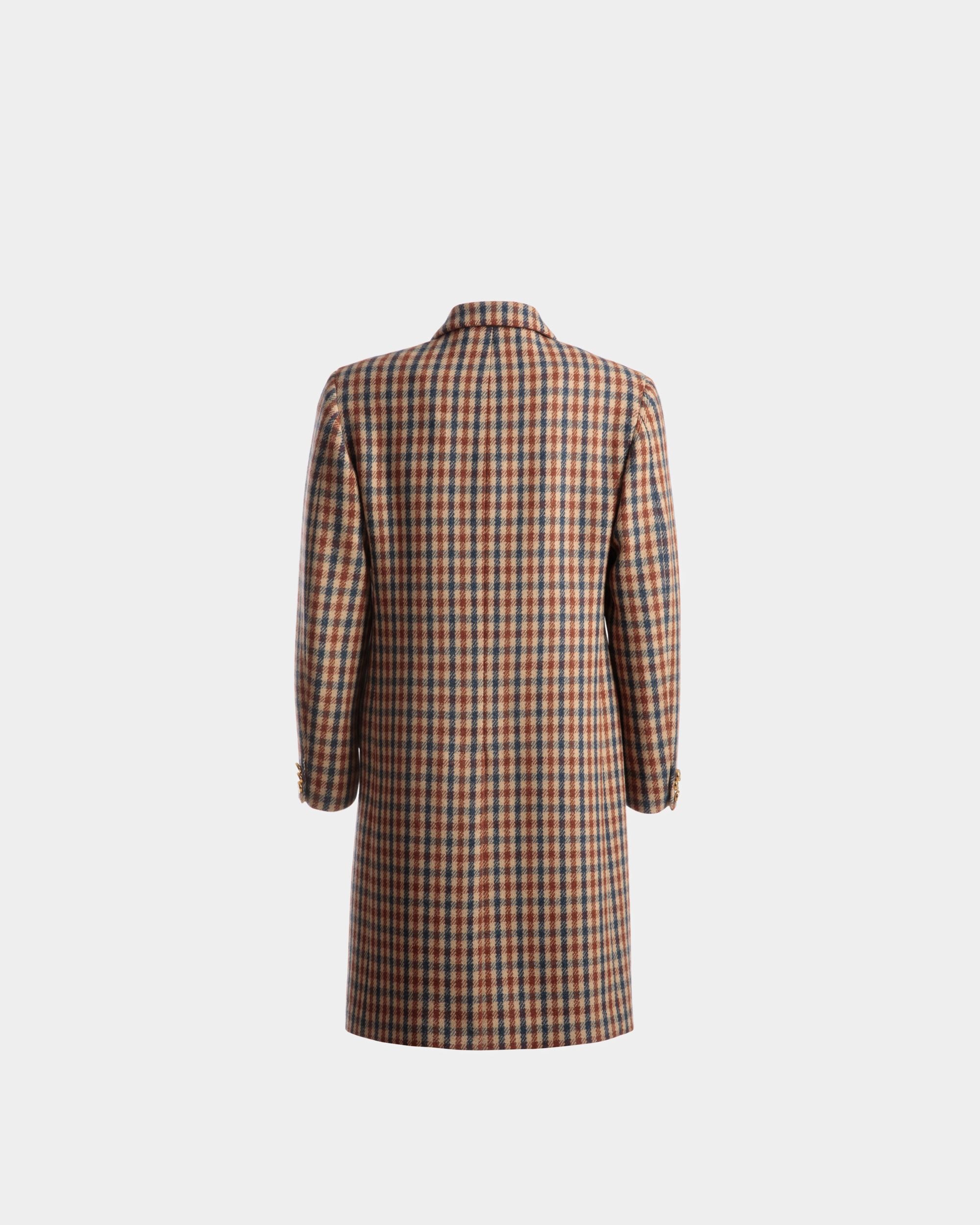 Cappotto A Scacchi In Misto Lana Marrone - Uomo - Bally - 07