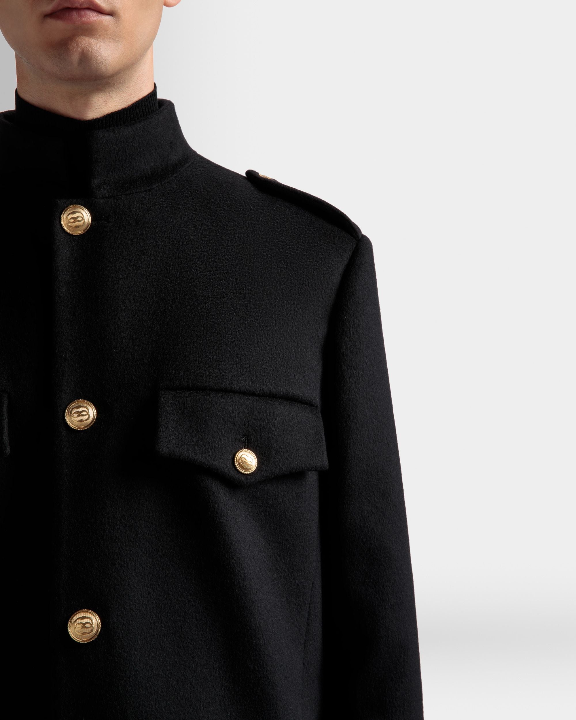 Cappotto Utility Lungo In Lana Nera - Uomo - Bally - 04