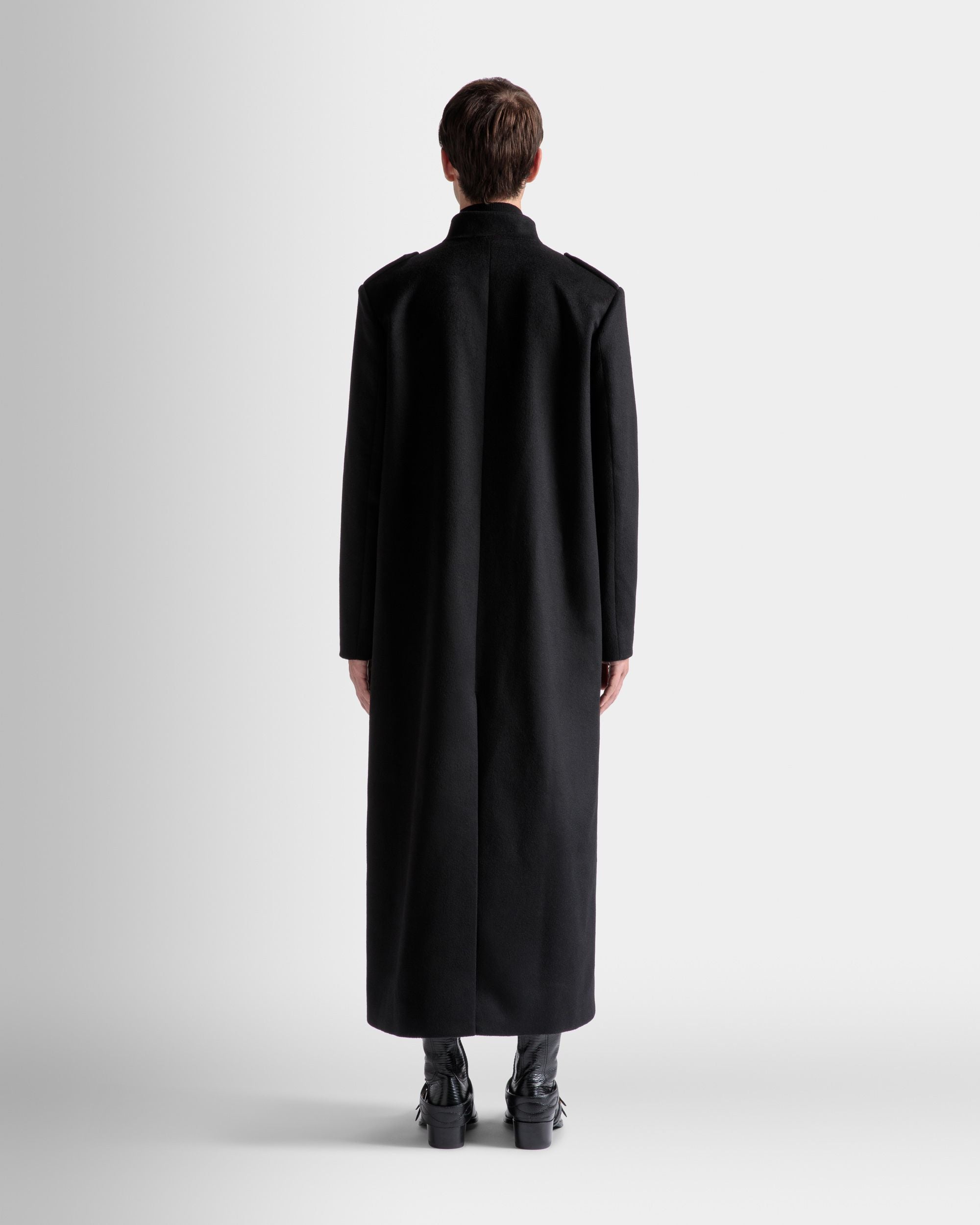 Cappotto Utility Lungo In Lana Nera - Uomo - Bally - 06