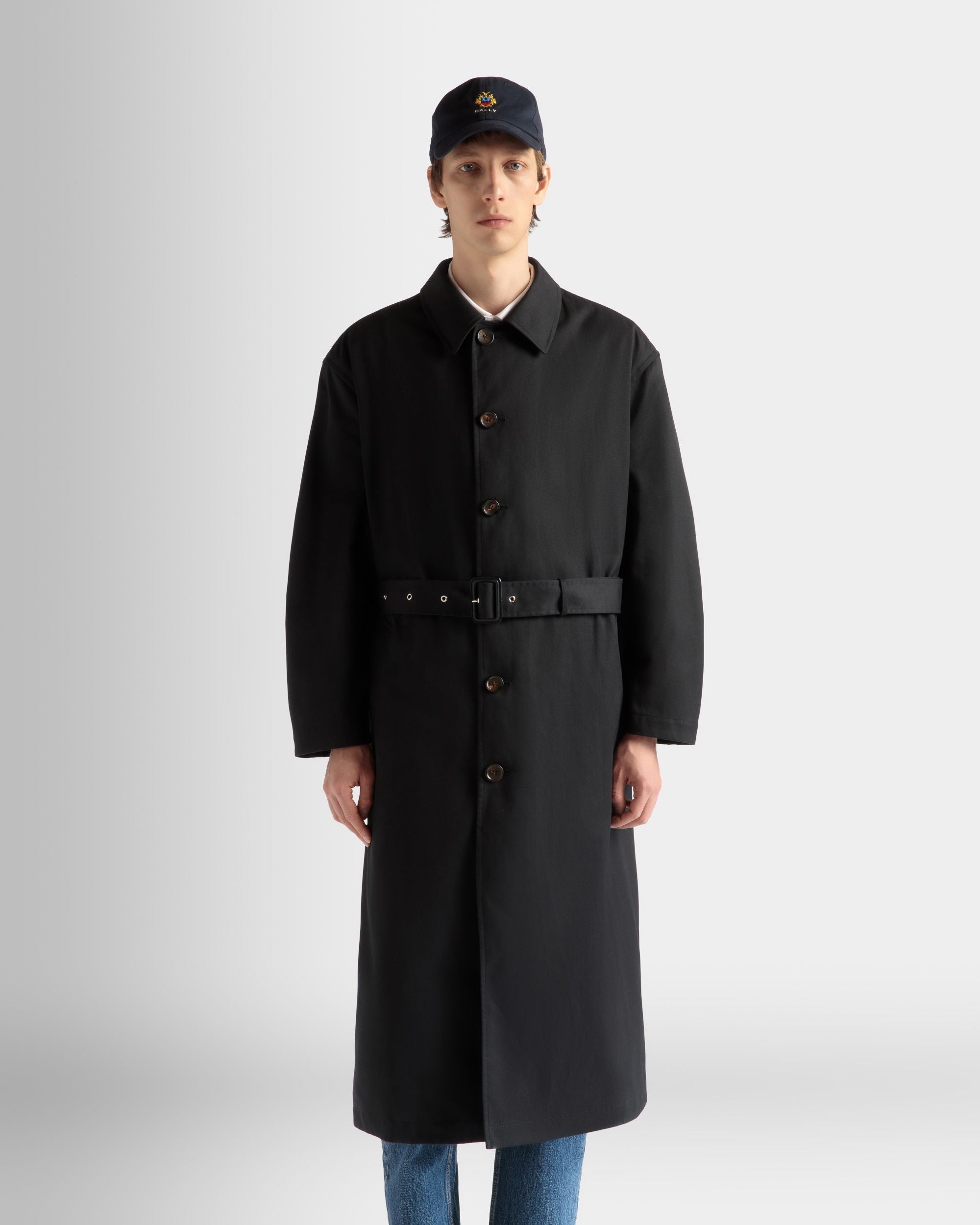 Trench In Misto Cotone Navy Blue - Uomo - Bally - 03