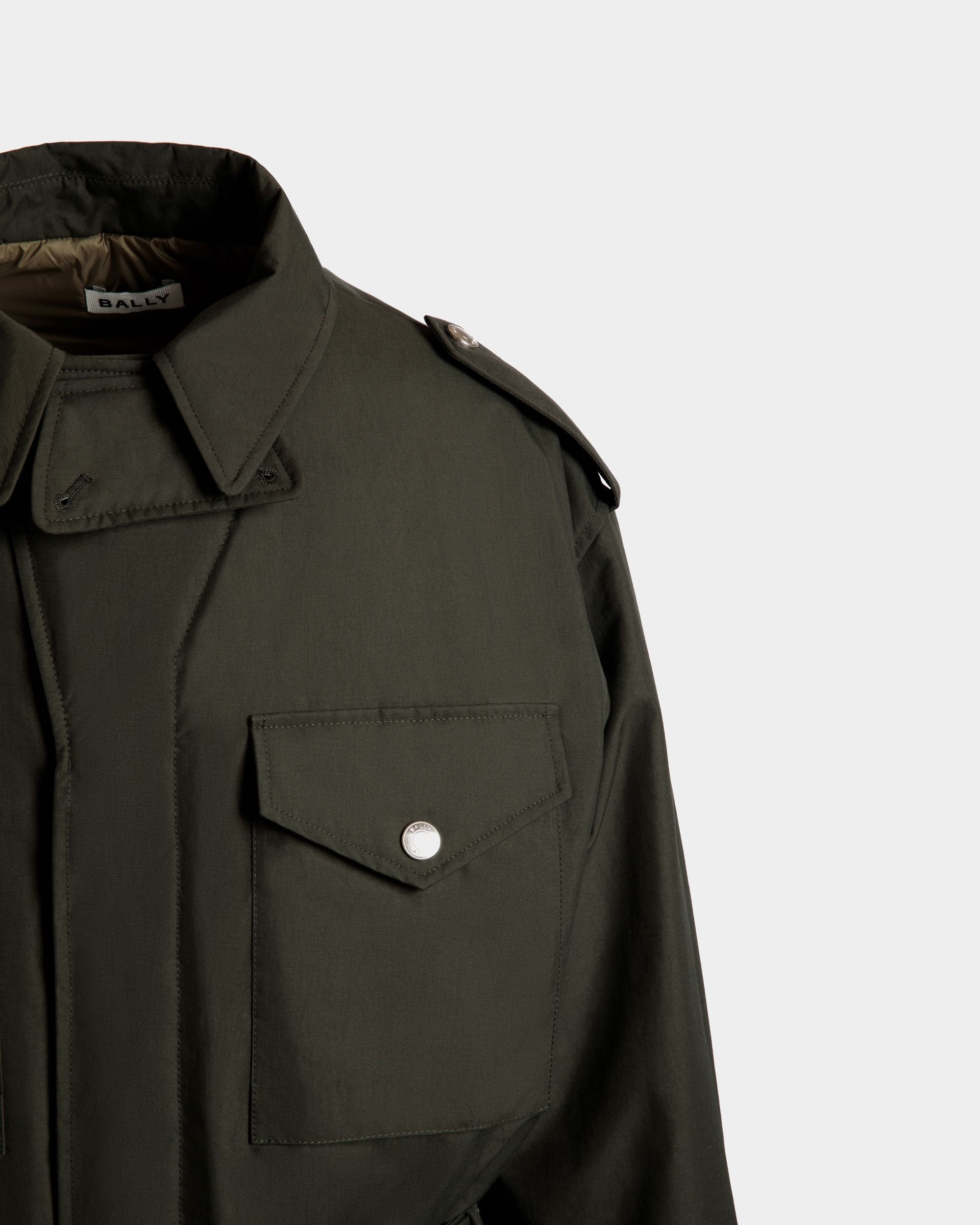 Field Jacket In Nylon Military Green - Uomo - Bally - 02