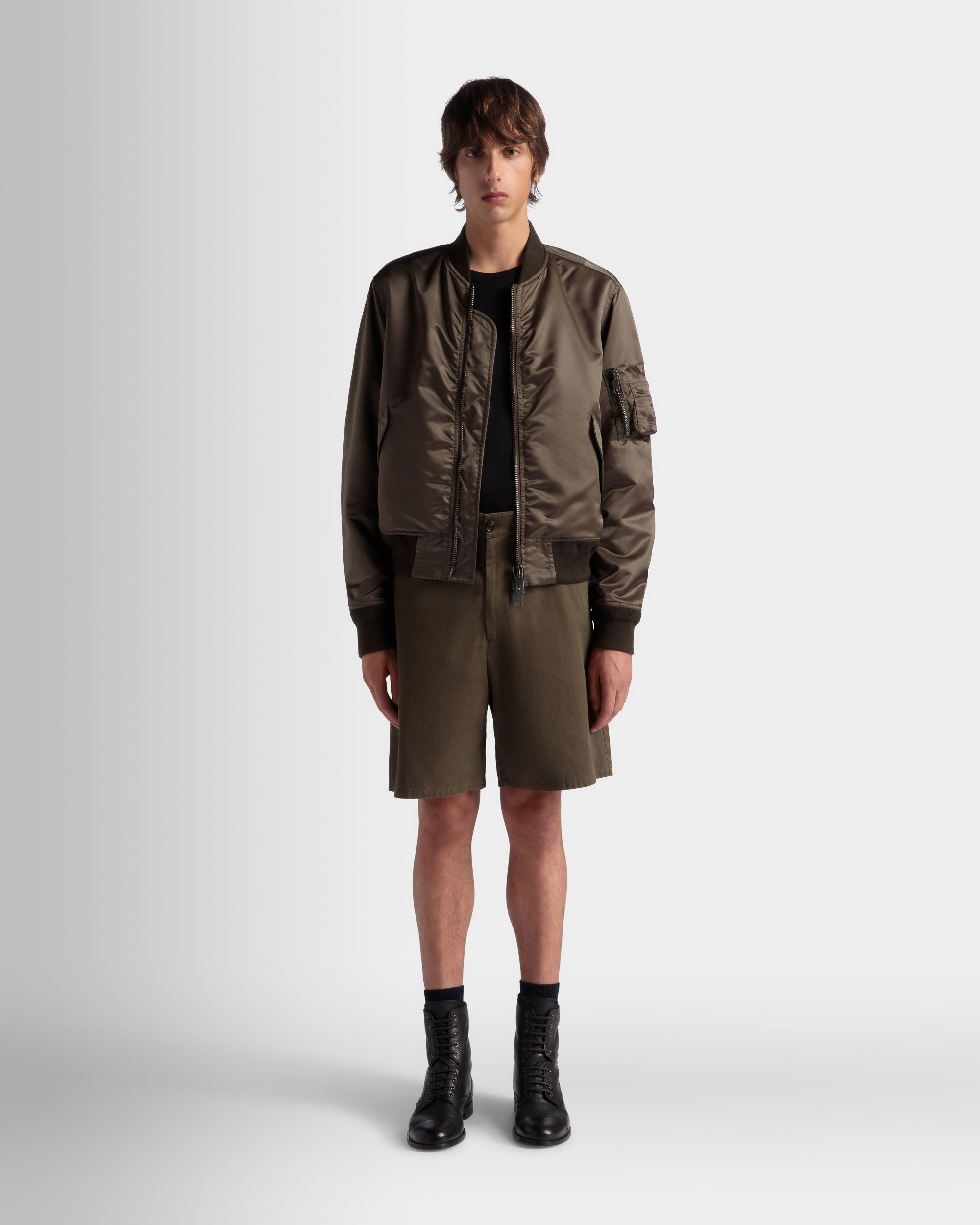 Bomber Adrien Brody Travel Collection In Nylon Military Green - Uomo - Bally - 02