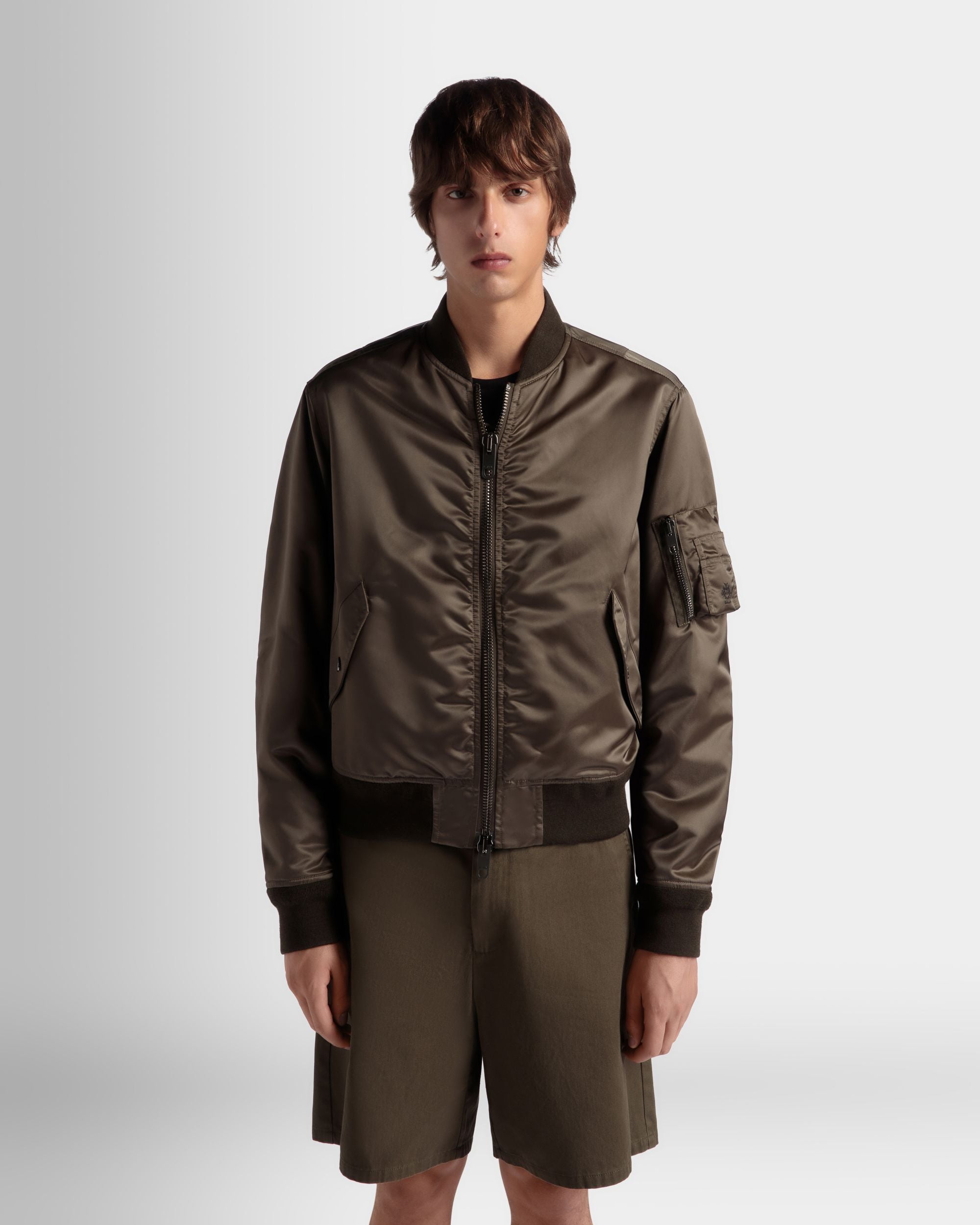 Bomber Adrien Brody Travel Collection In Nylon Military Green - Uomo - Bally - 03