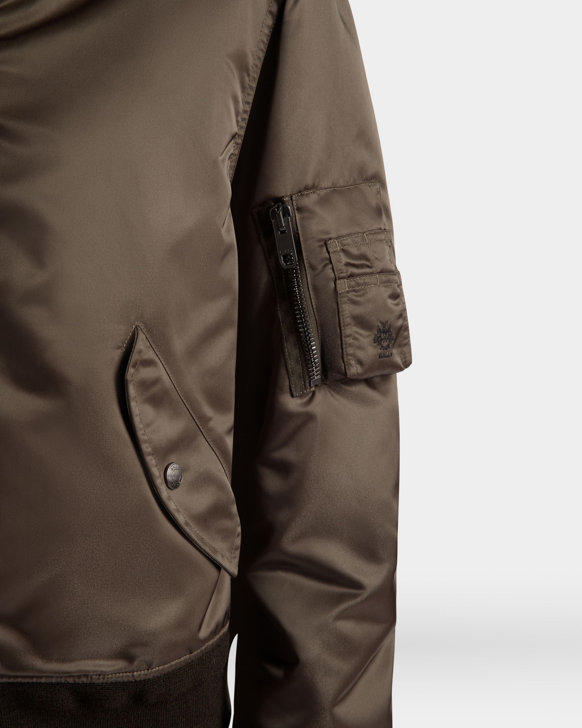 Bomber Adrien Brody Travel Collection In Nylon Military Green - Uomo - Bally - 04