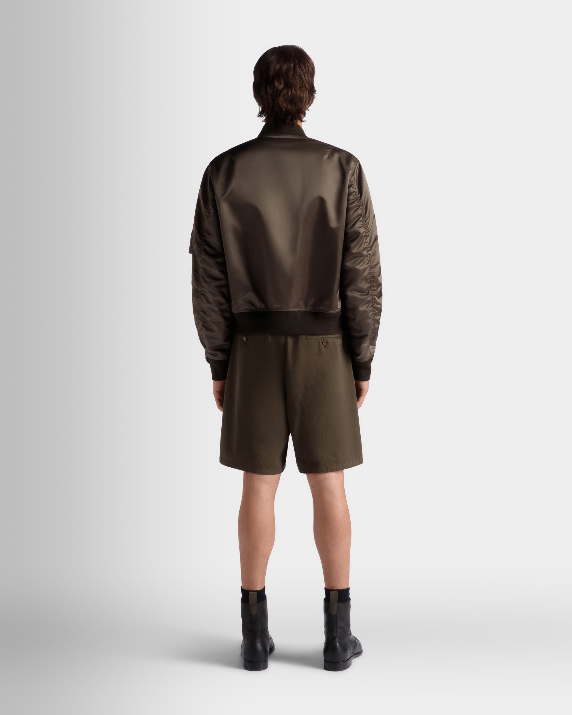 Bomber Adrien Brody Travel Collection In Nylon Military Green - Uomo - Bally - 08