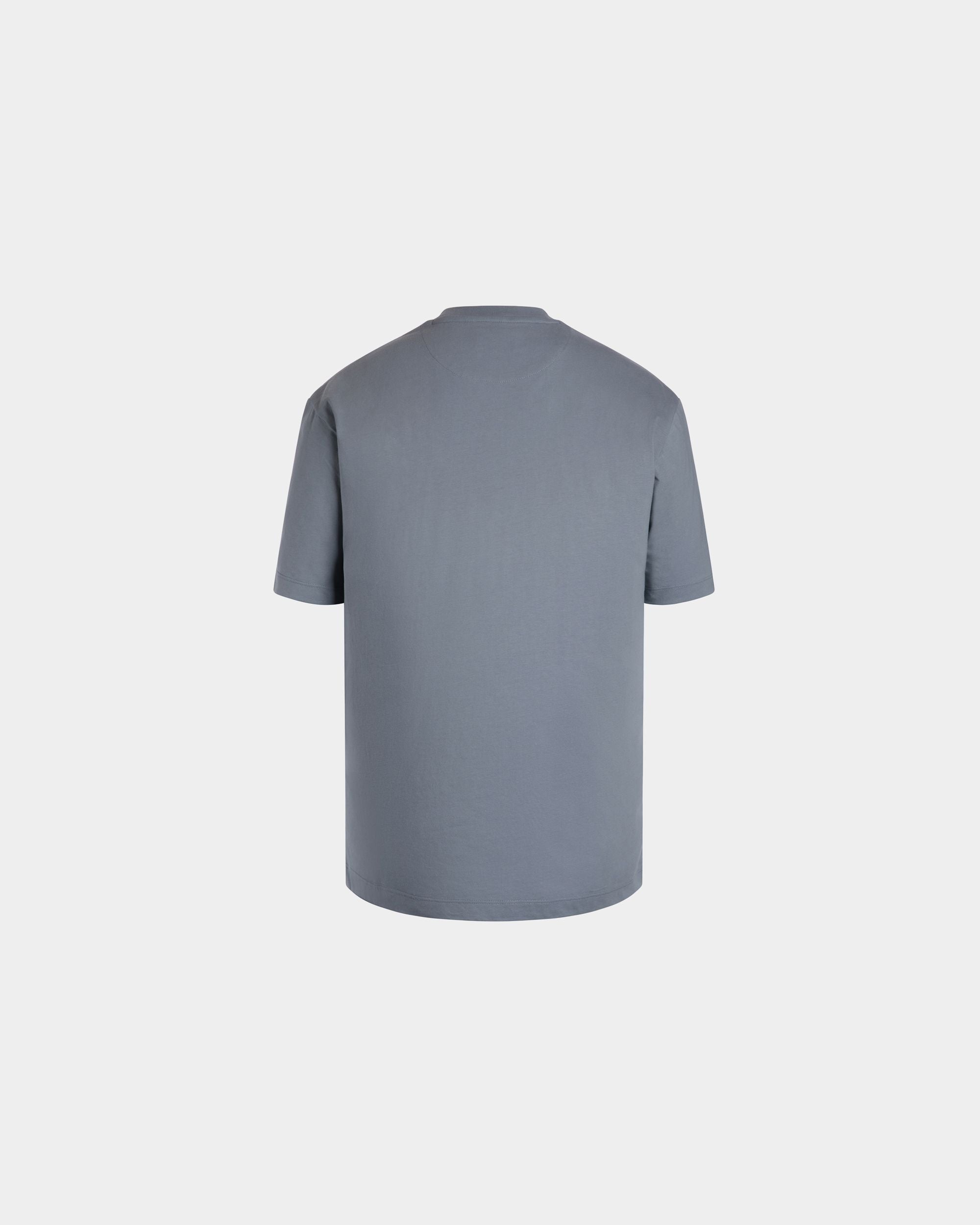 T-Shirt In Cotone A Maglia Grigia - Uomo - Bally - 03