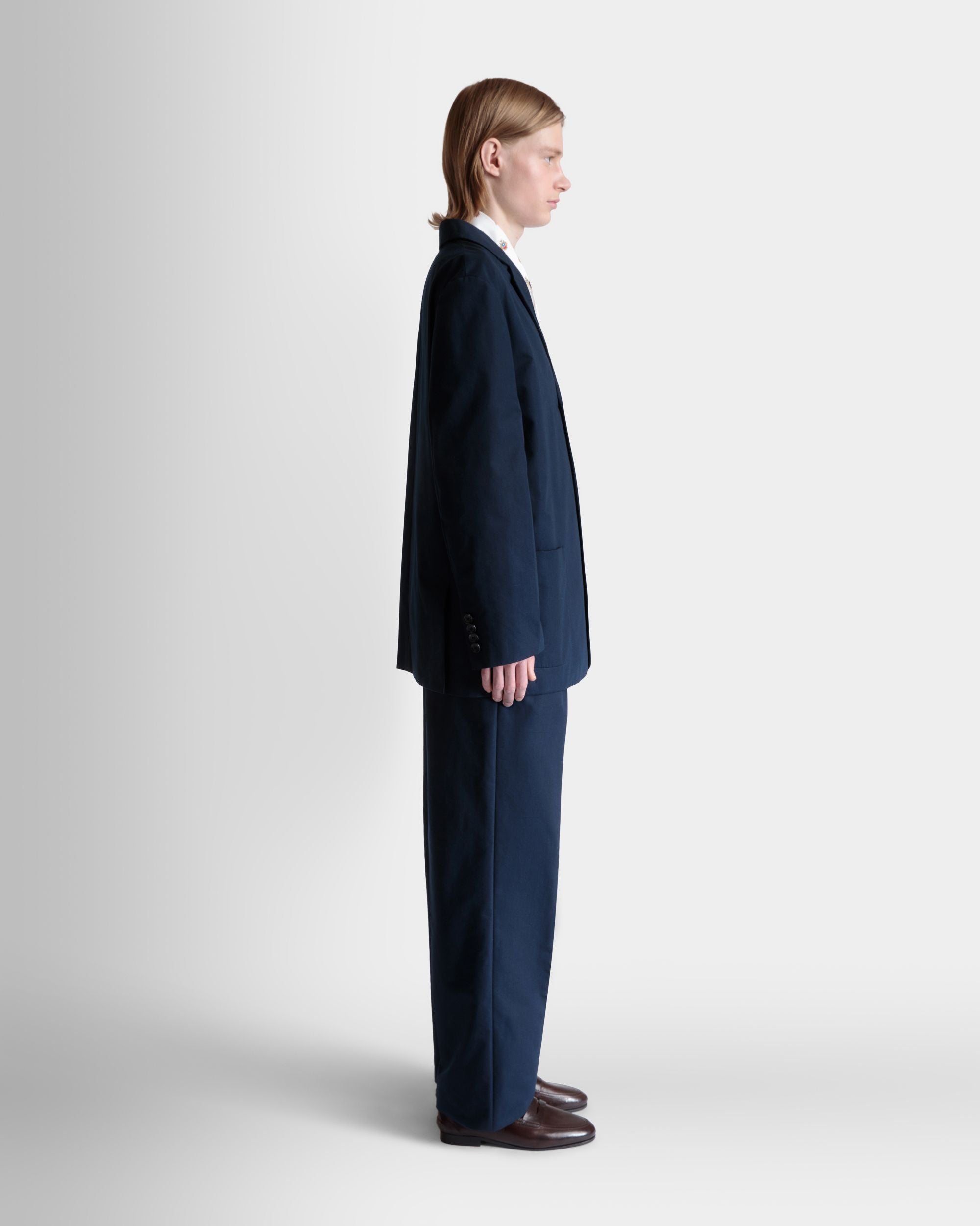Blazer In Misto Cotone Navy Blue - Uomo - Bally - 05