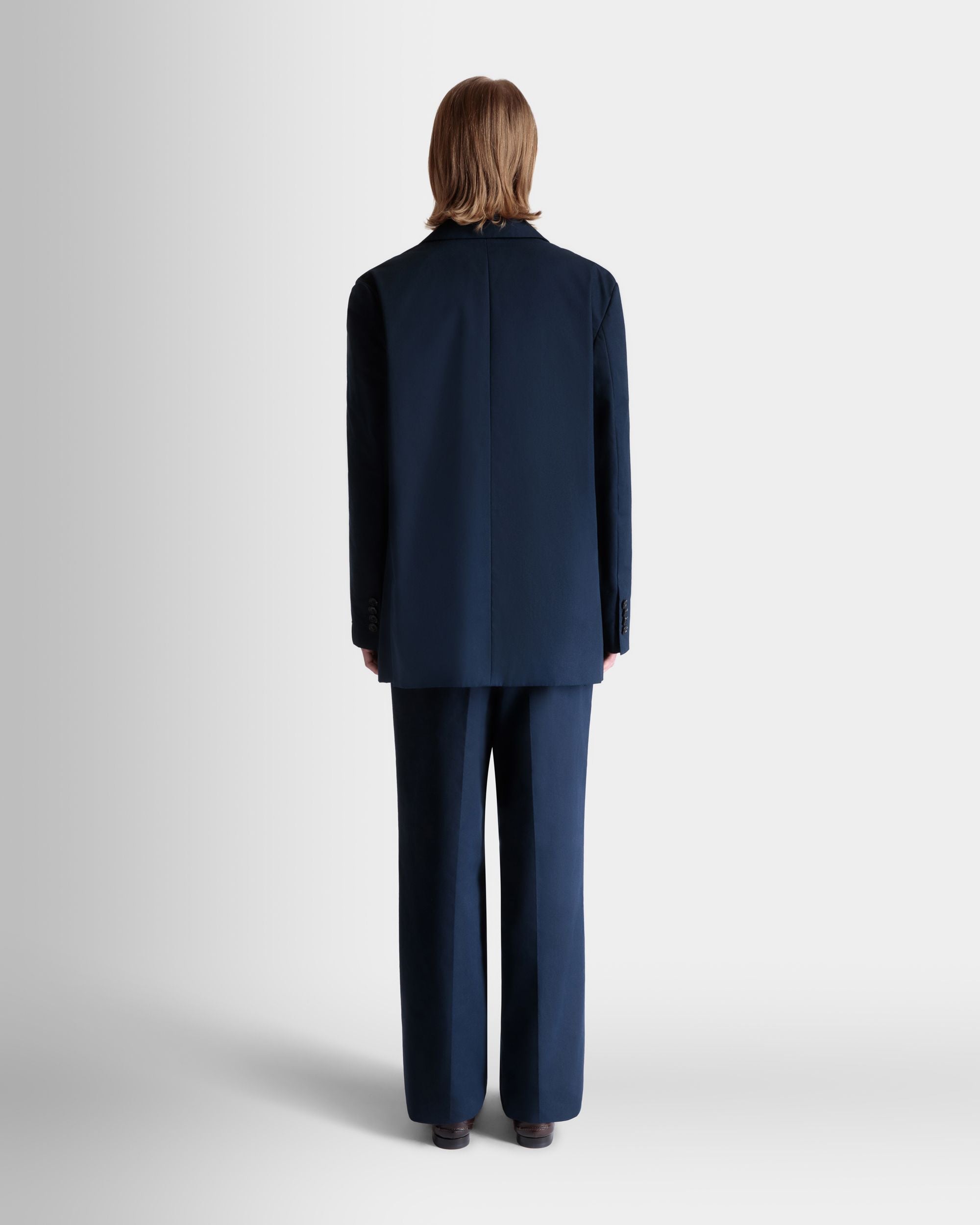 Blazer In Misto Cotone Navy Blue - Uomo - Bally - 06