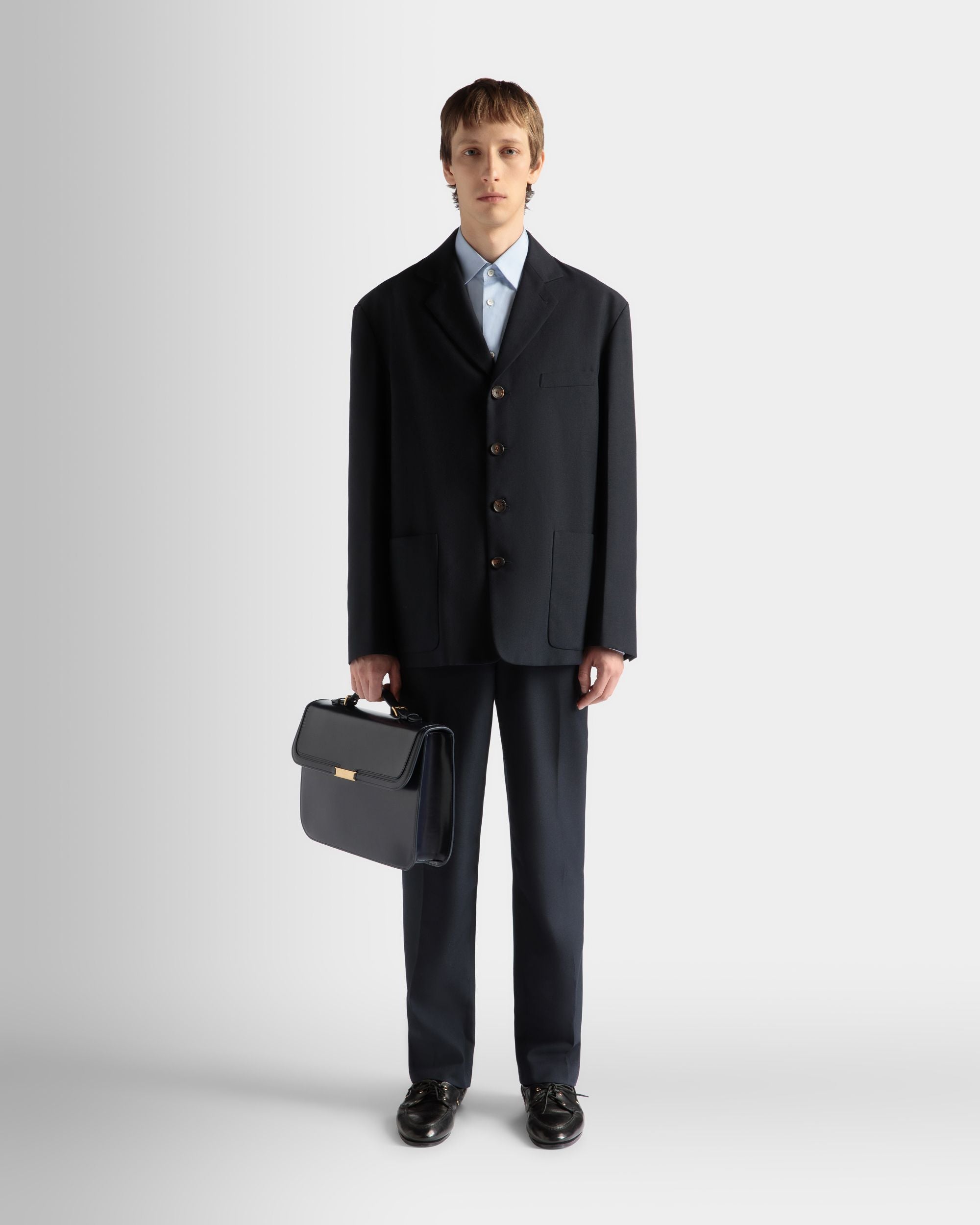 Giacca In Misto Lana Navy Blue - Uomo - Bally - 02