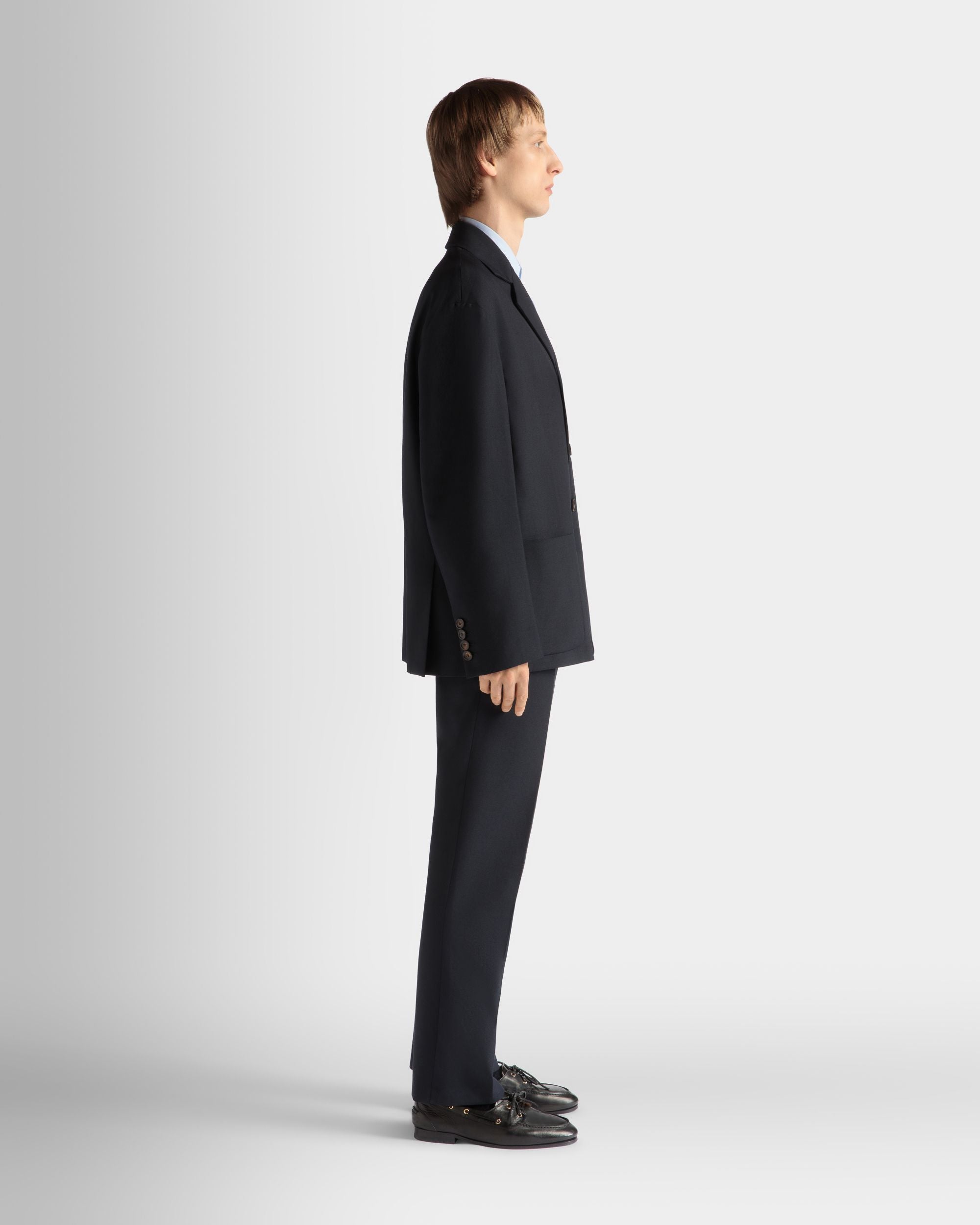 Giacca In Misto Lana Navy Blue - Uomo - Bally - 05
