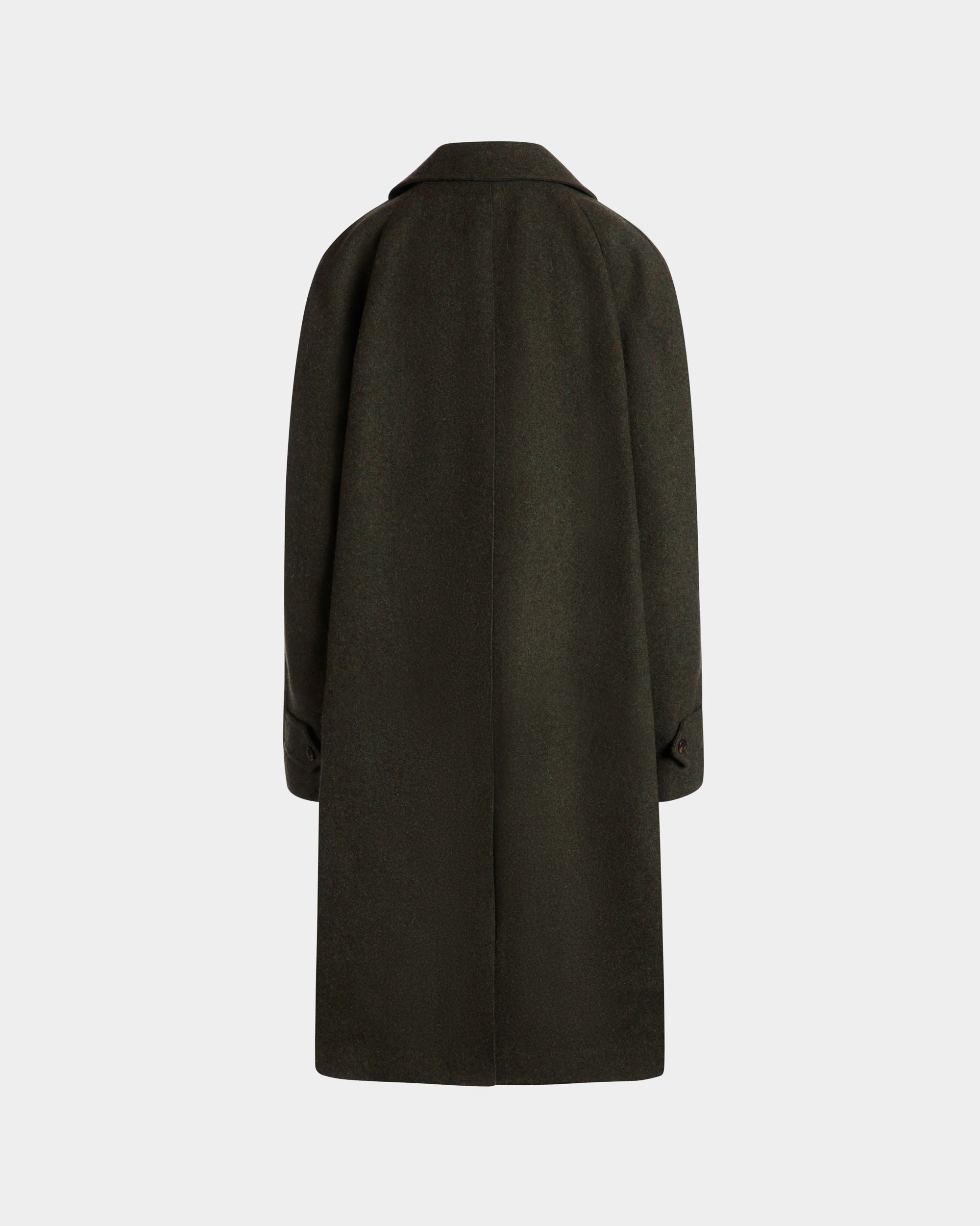 Cappotto Monopetto In Lana Verde Scuro - Uomo - Bally - 03