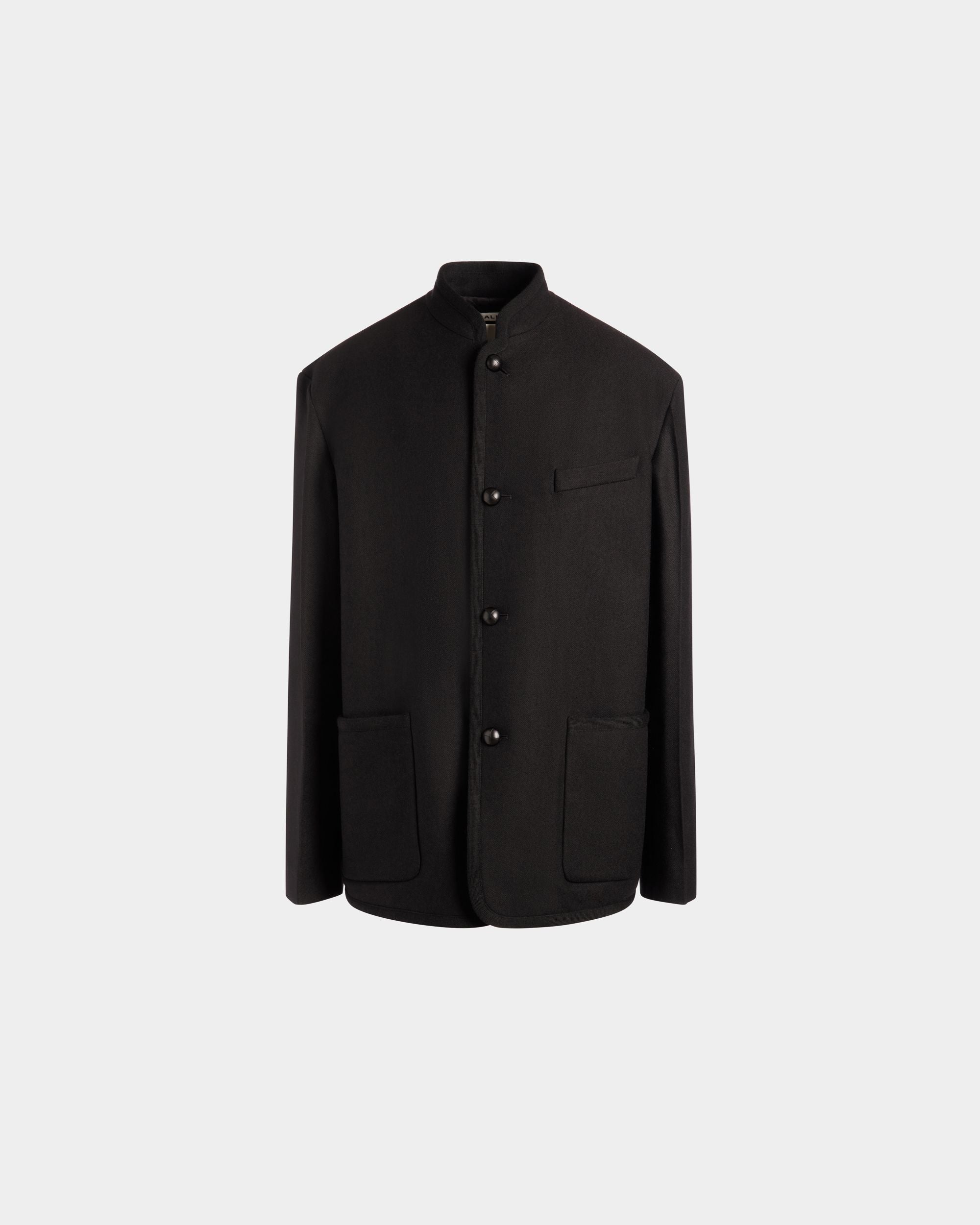 Blazer Winter Capsule In Misto Lana Nero - Uomo - Bally - 01