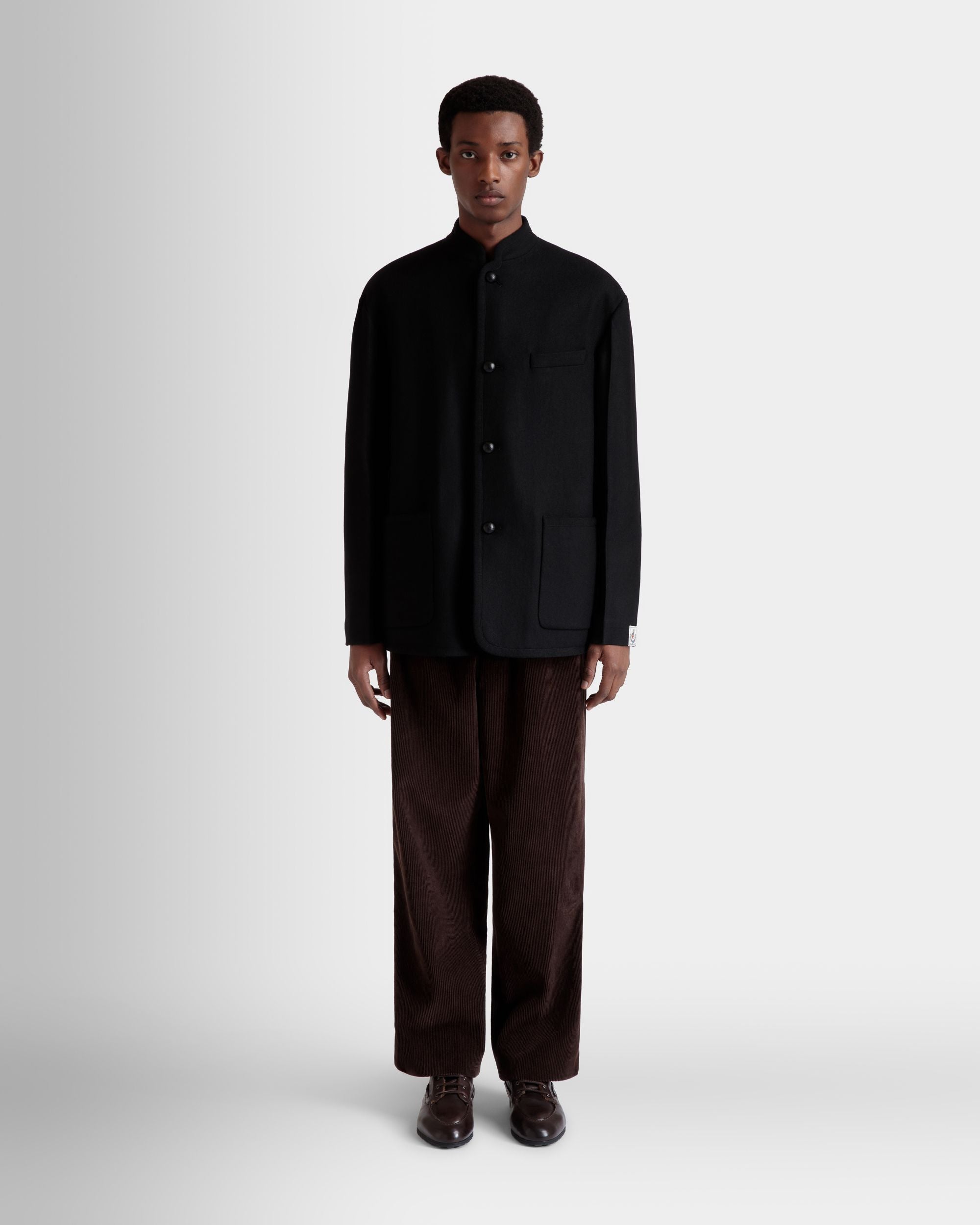 Blazer Winter Capsule In Misto Lana Nero - Uomo - Bally - 02