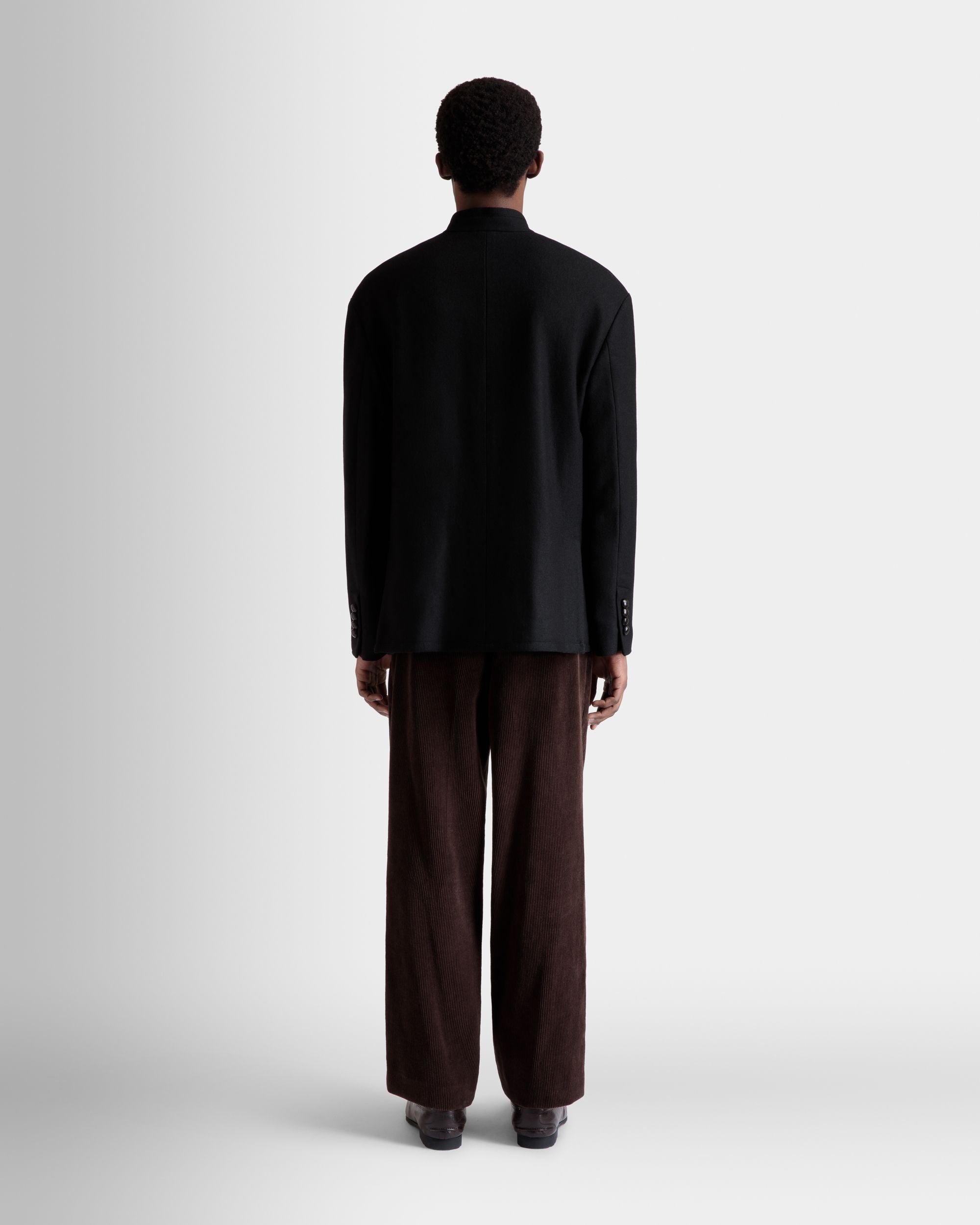Blazer Winter Capsule In Misto Lana Nero - Uomo - Bally - 04