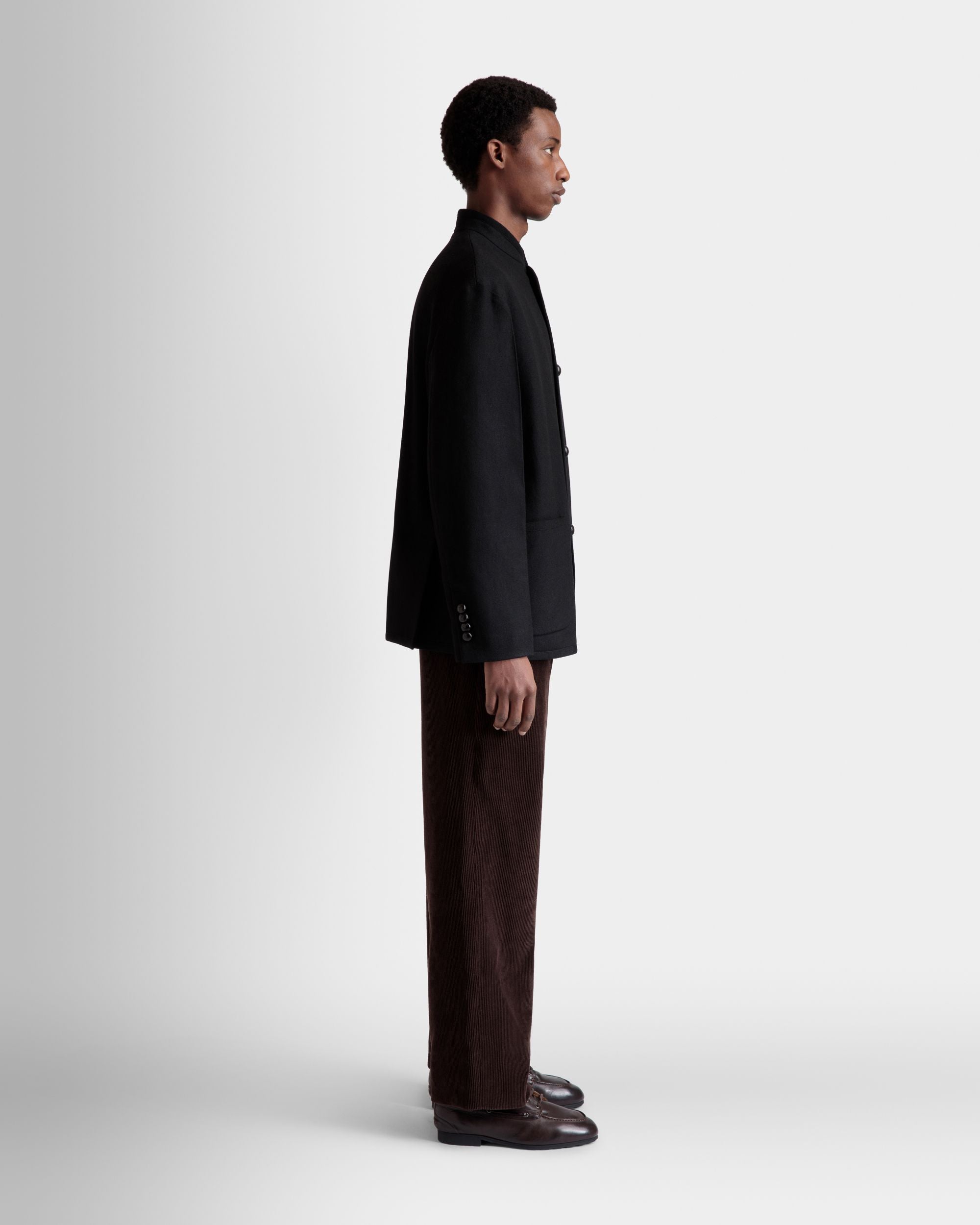 Blazer Winter Capsule In Misto Lana Nero - Uomo - Bally - 05